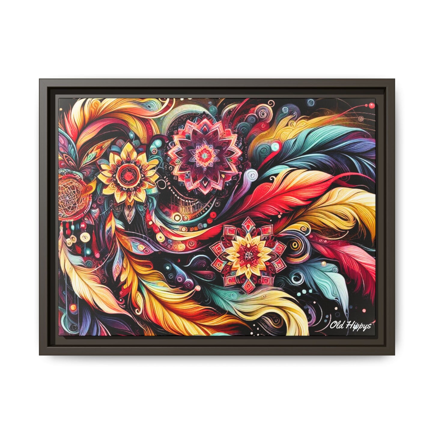 Bohemian Abstract Vision 3 Framed Canvas Wrap