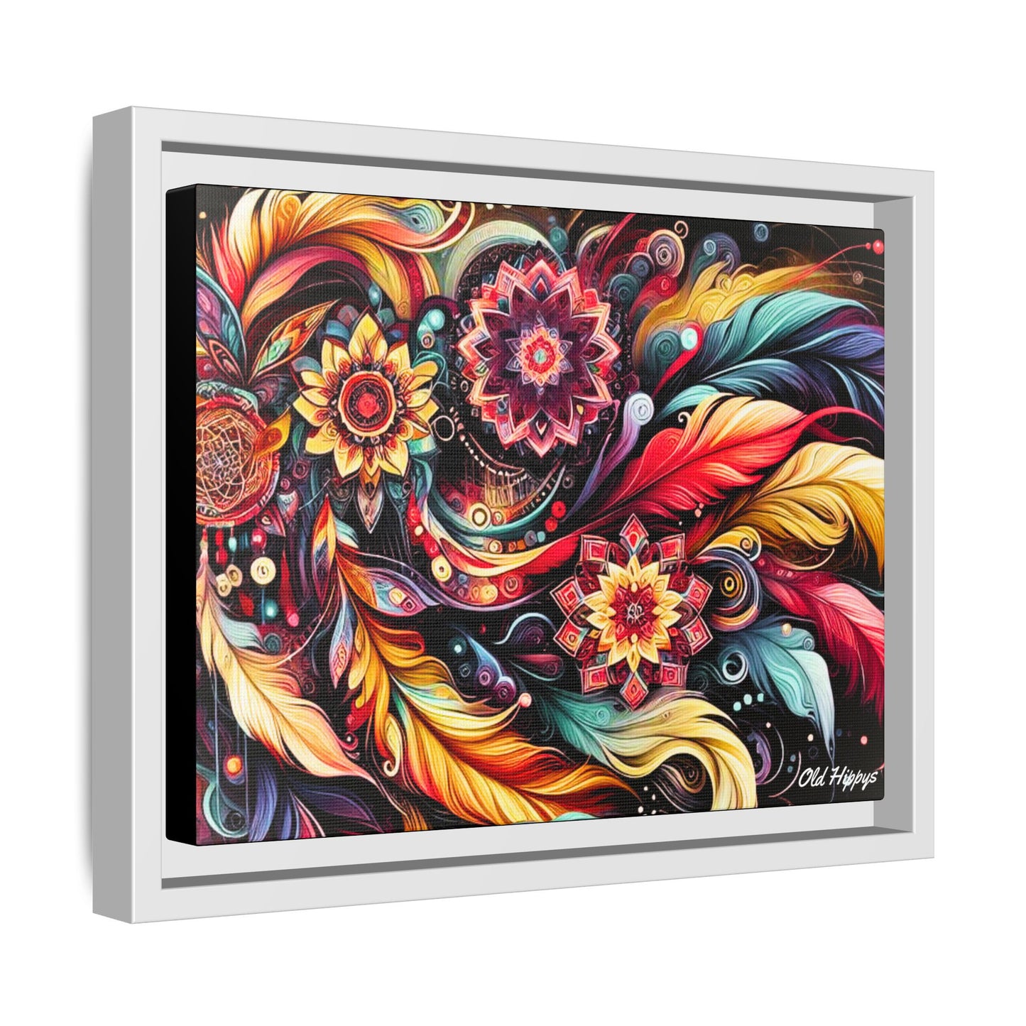 Bohemian Abstract Vision 3 Framed Canvas Wrap