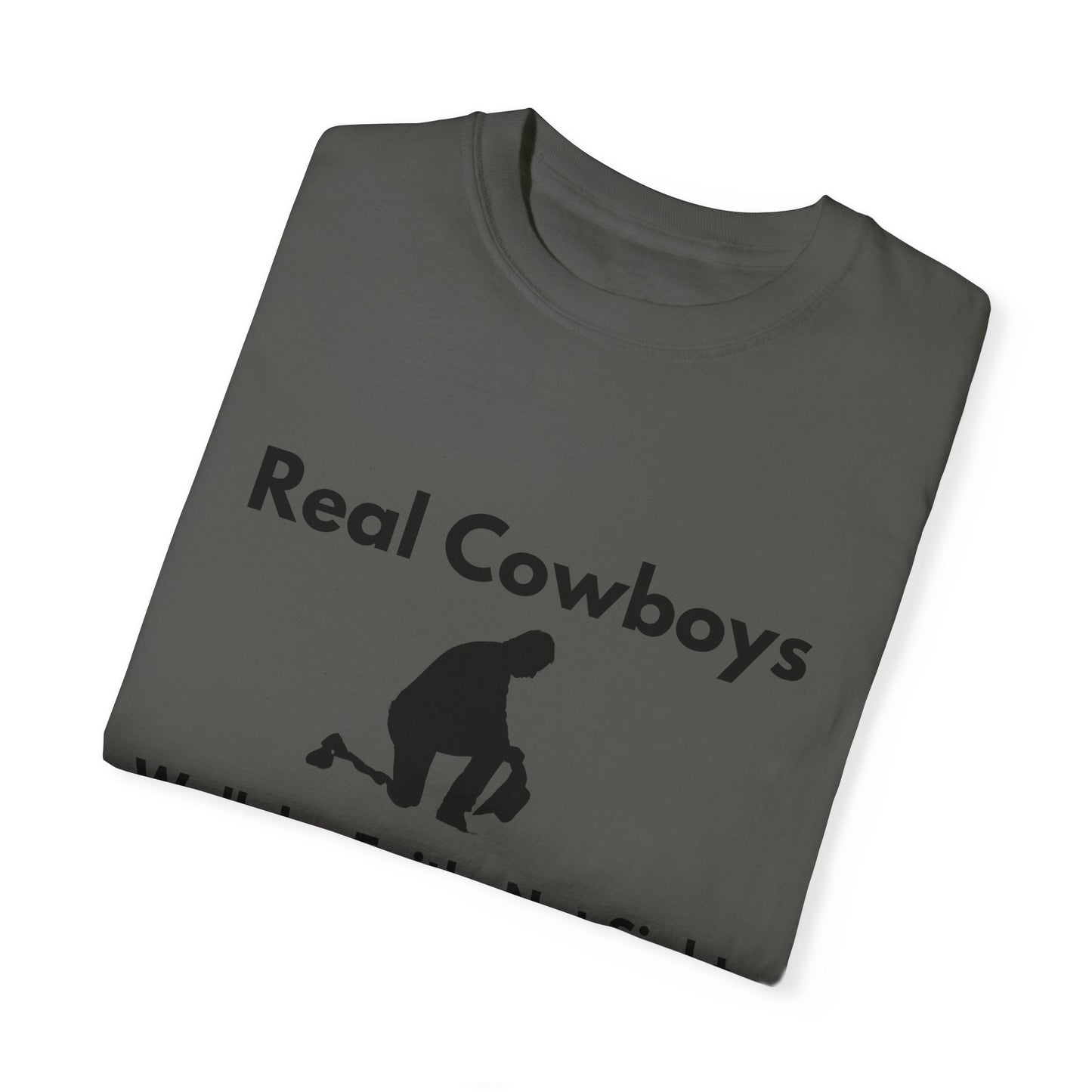 Real Cowboys Faith T-Shirt - Walk by Faith, Not Sight, 2 Corinthians 5:7 - Unisex Inspirational Tee