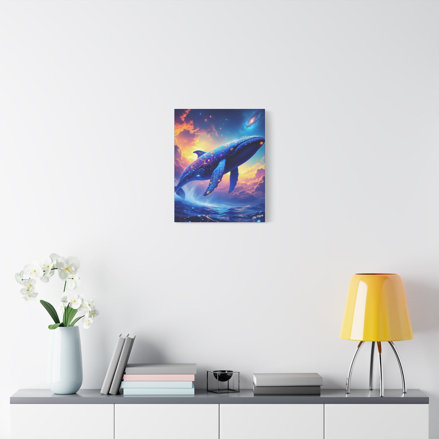 Starlight Leviathan Stretched Canvas AI Art by Old Hippy