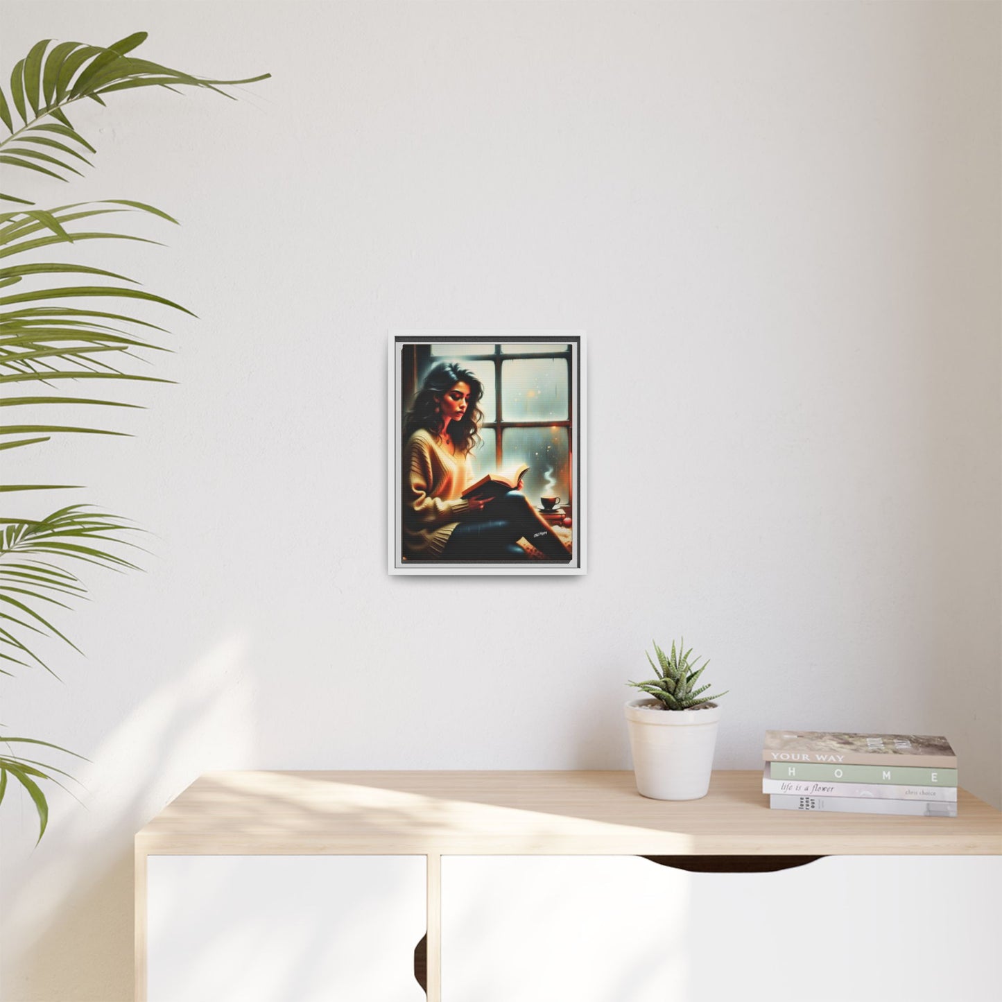 Quiet Moments Wood Framed Canvas by Old Hippy