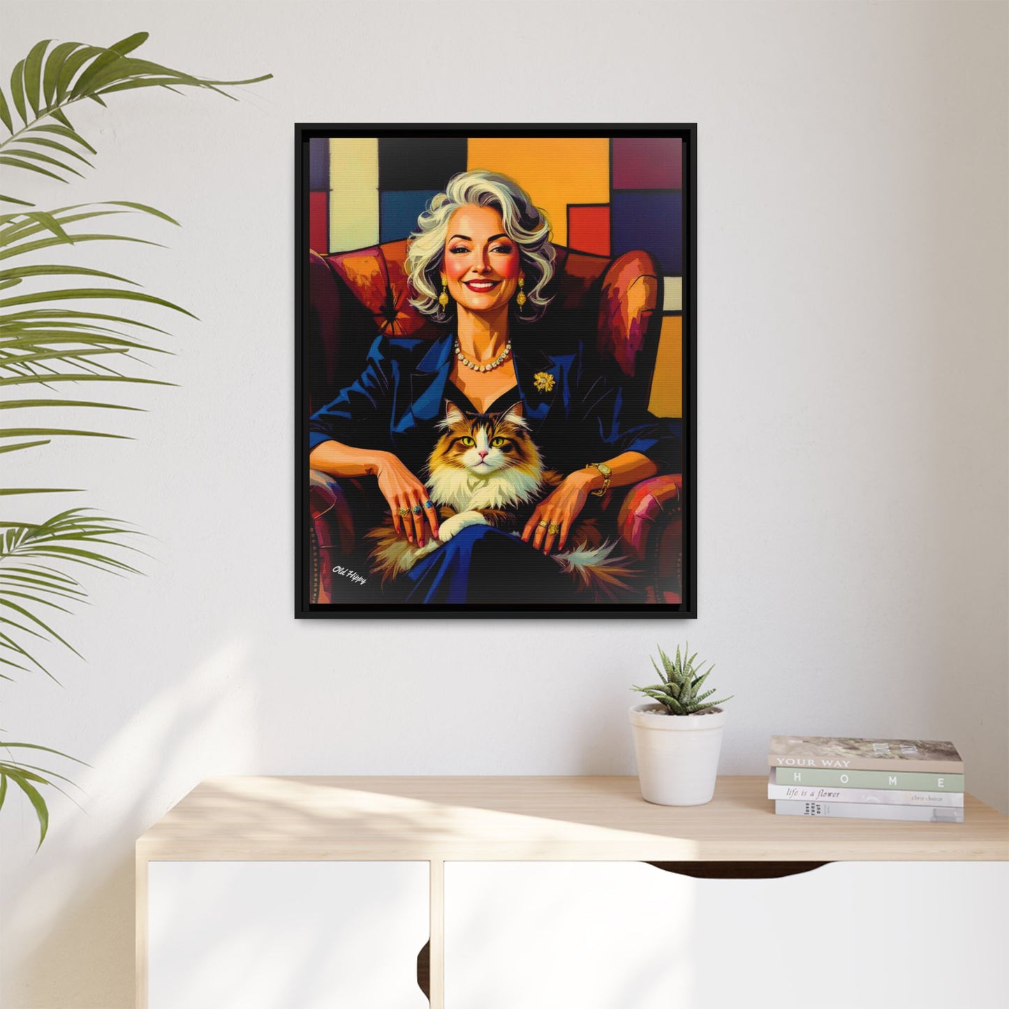 “The Matriarch: Cubist Portrait by Old Hippy