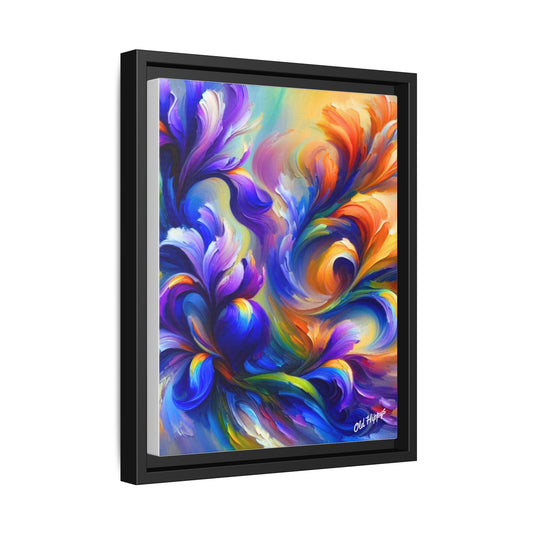 Iris Symphony #1 Wood Framed Matte Canvas