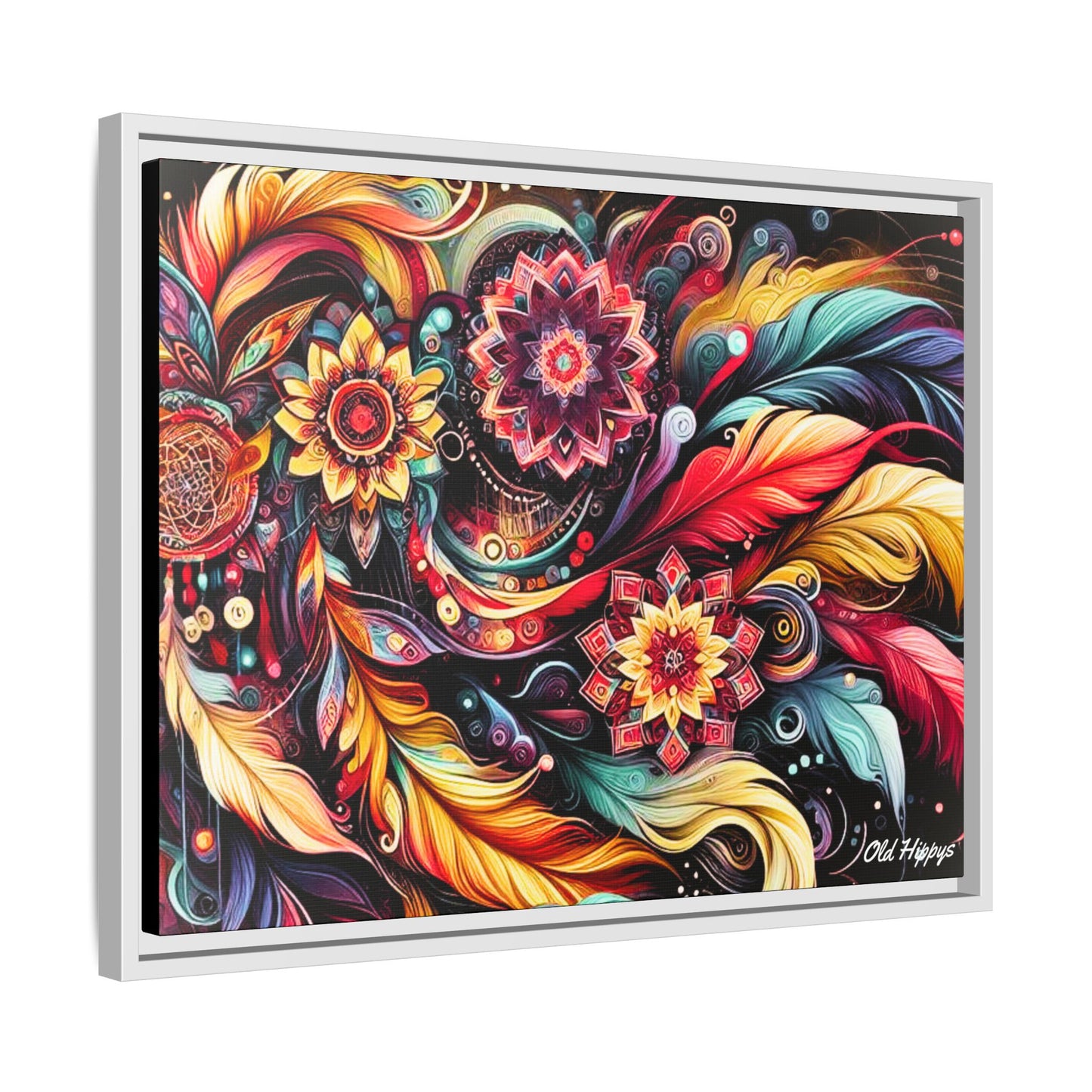 Bohemian Abstract Vision 3 Framed Canvas Wrap