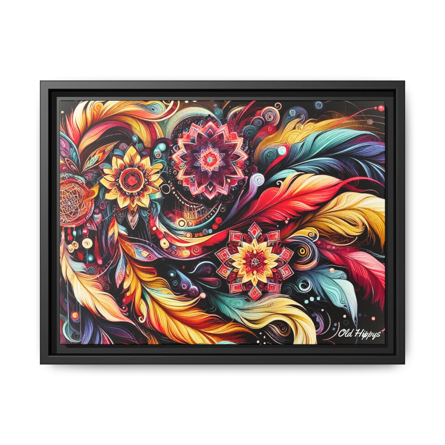 Bohemian Abstract Vision 3 Framed Canvas Wrap