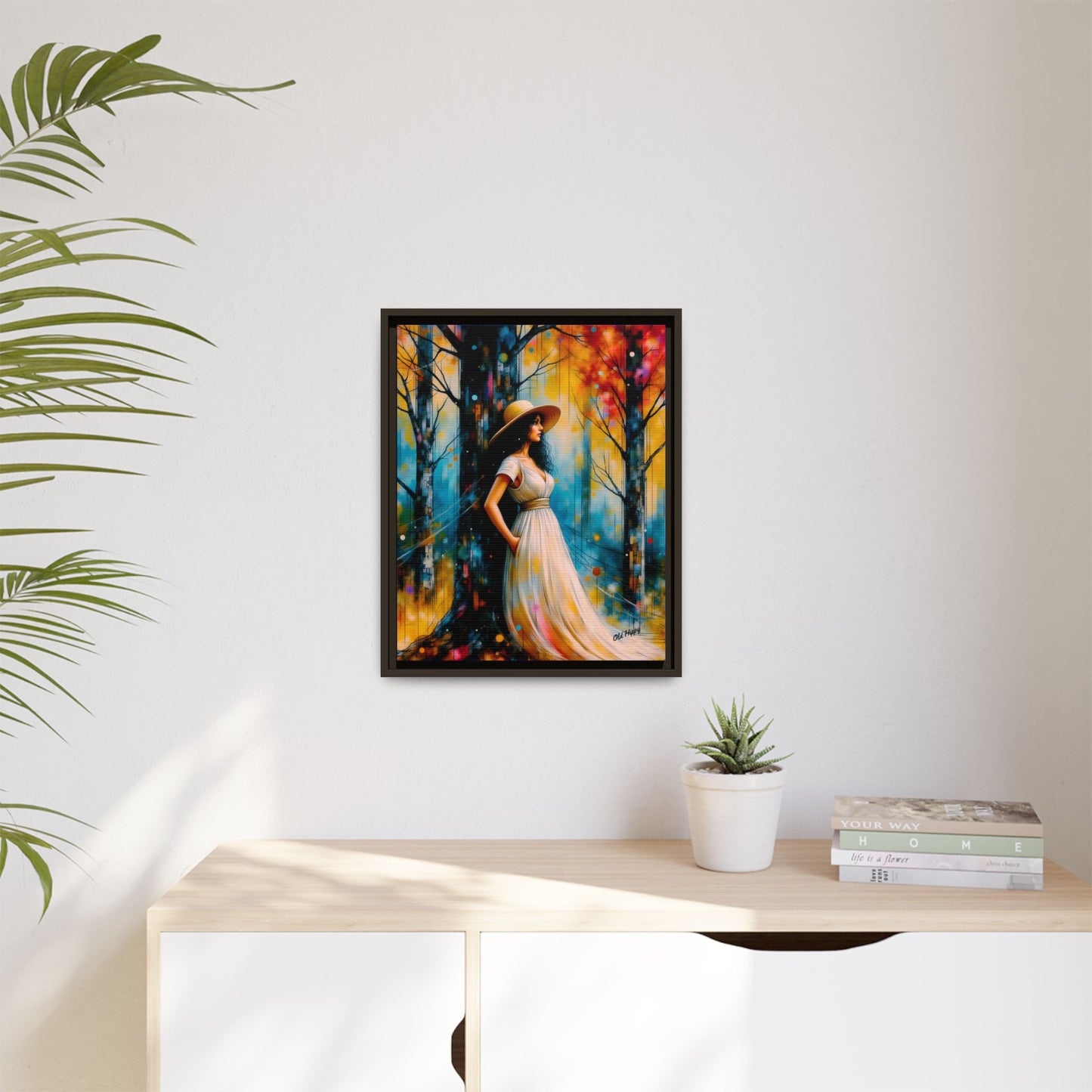 Whispers of Autumn Light Framed Canvas Art