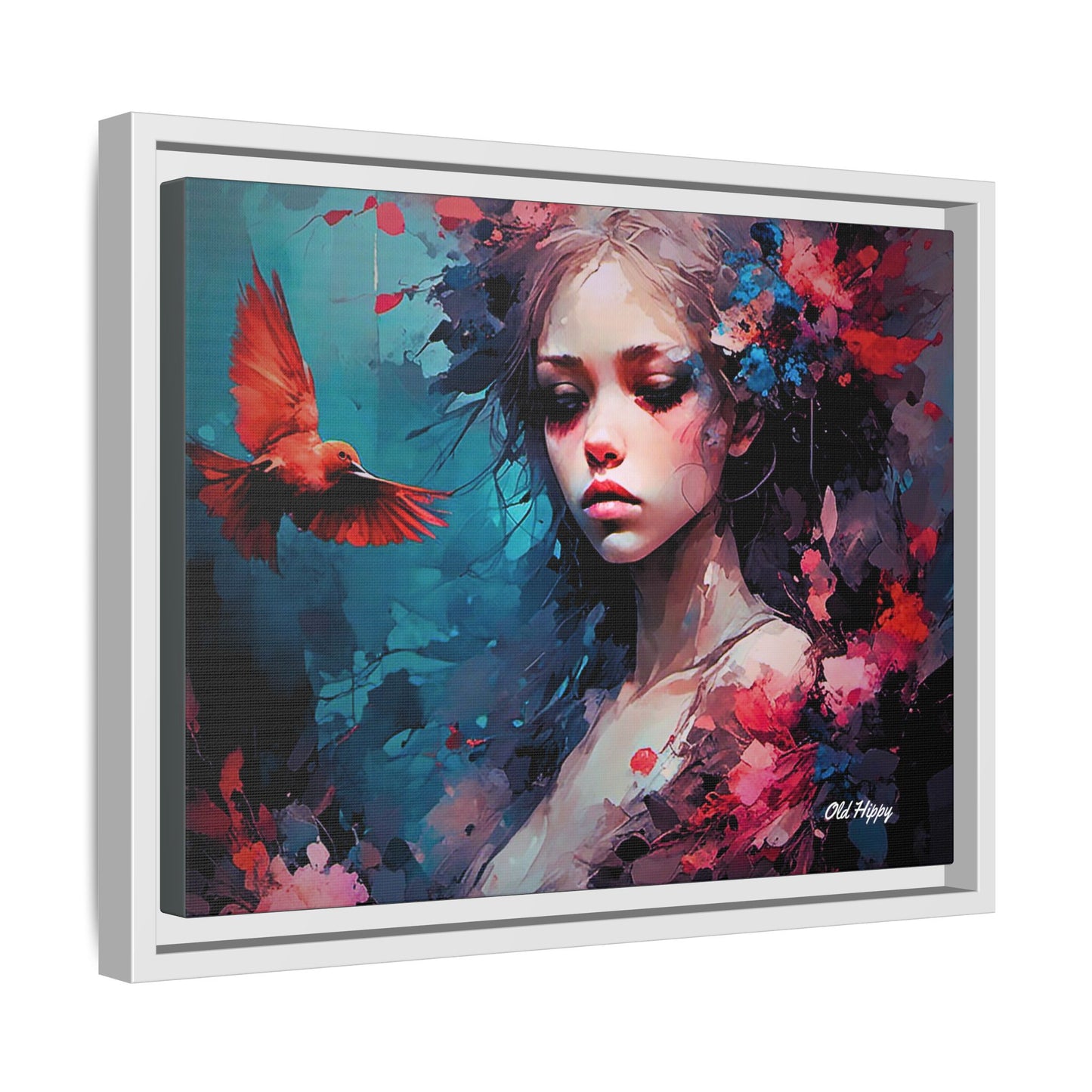 "Where Prayers Become Flight" Framed Canvas Art