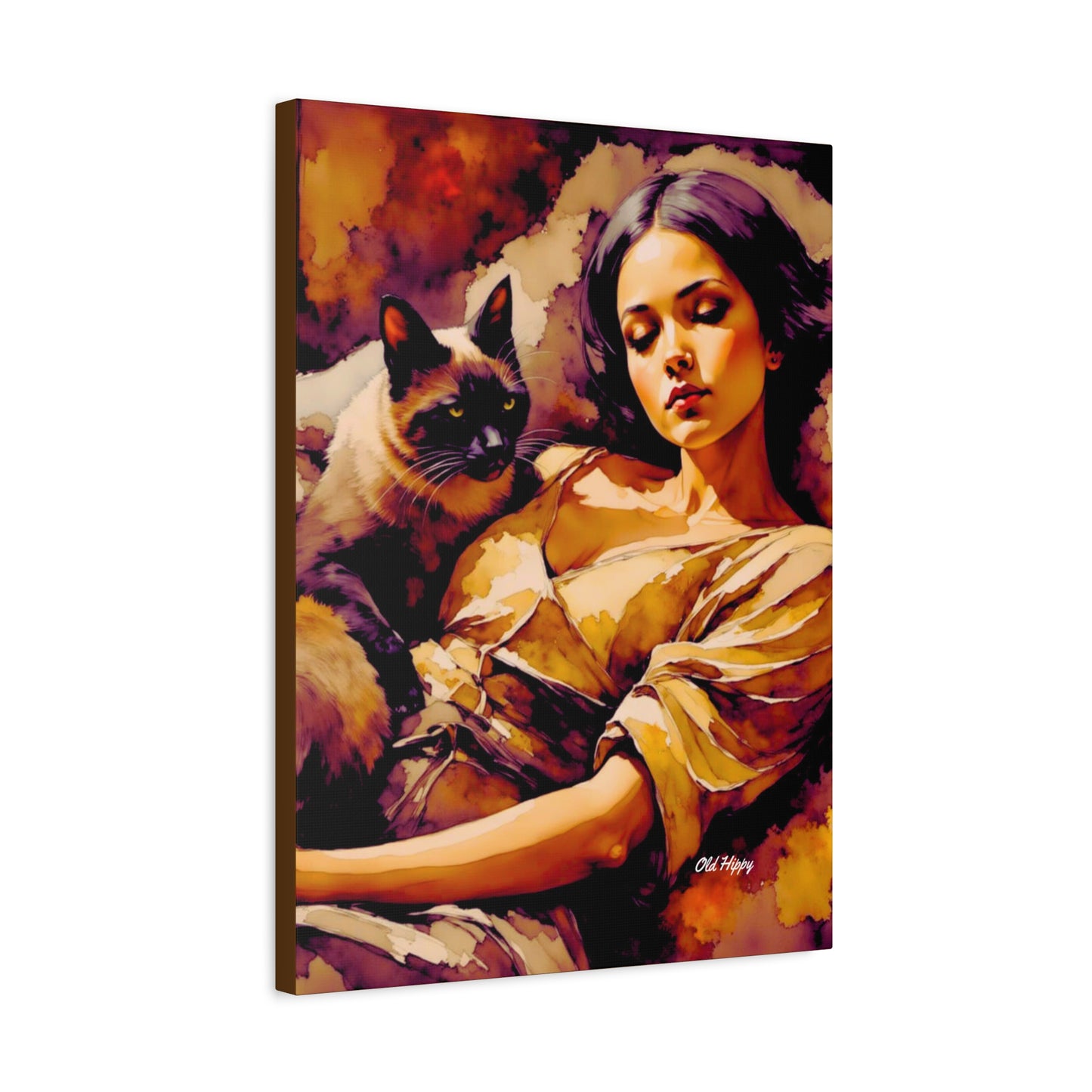 “Whispers in Sepia” – Picasso-Inspired AI Art on Canvas by Old Hippy