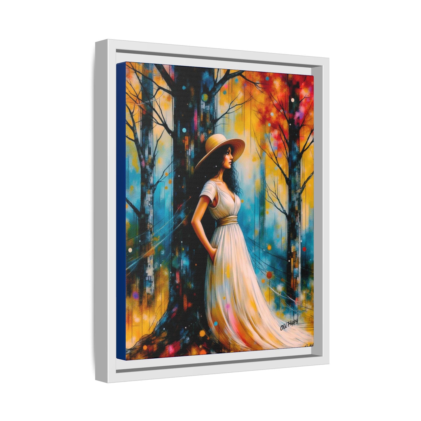 Whispers of Autumn Light Framed Canvas Art