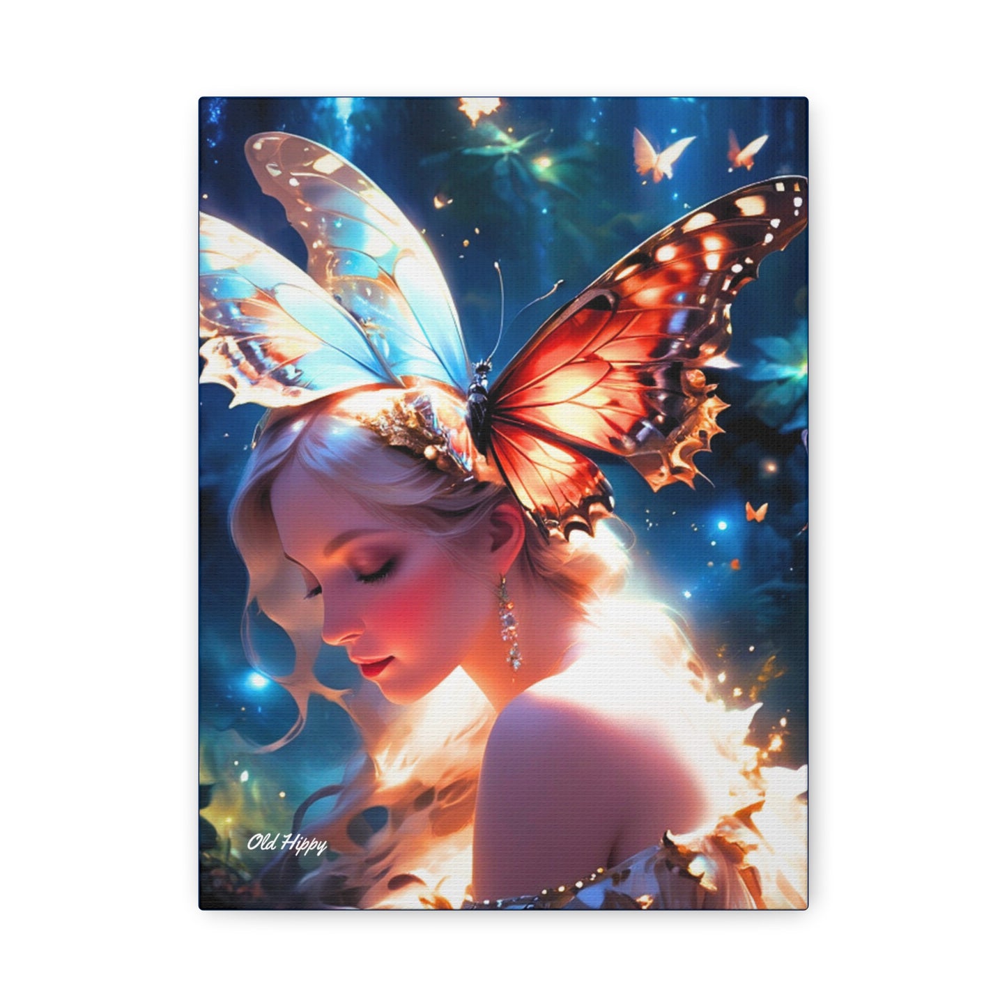 “Butterfly Angel” – Ethereal Fantasy Portrait Canvas