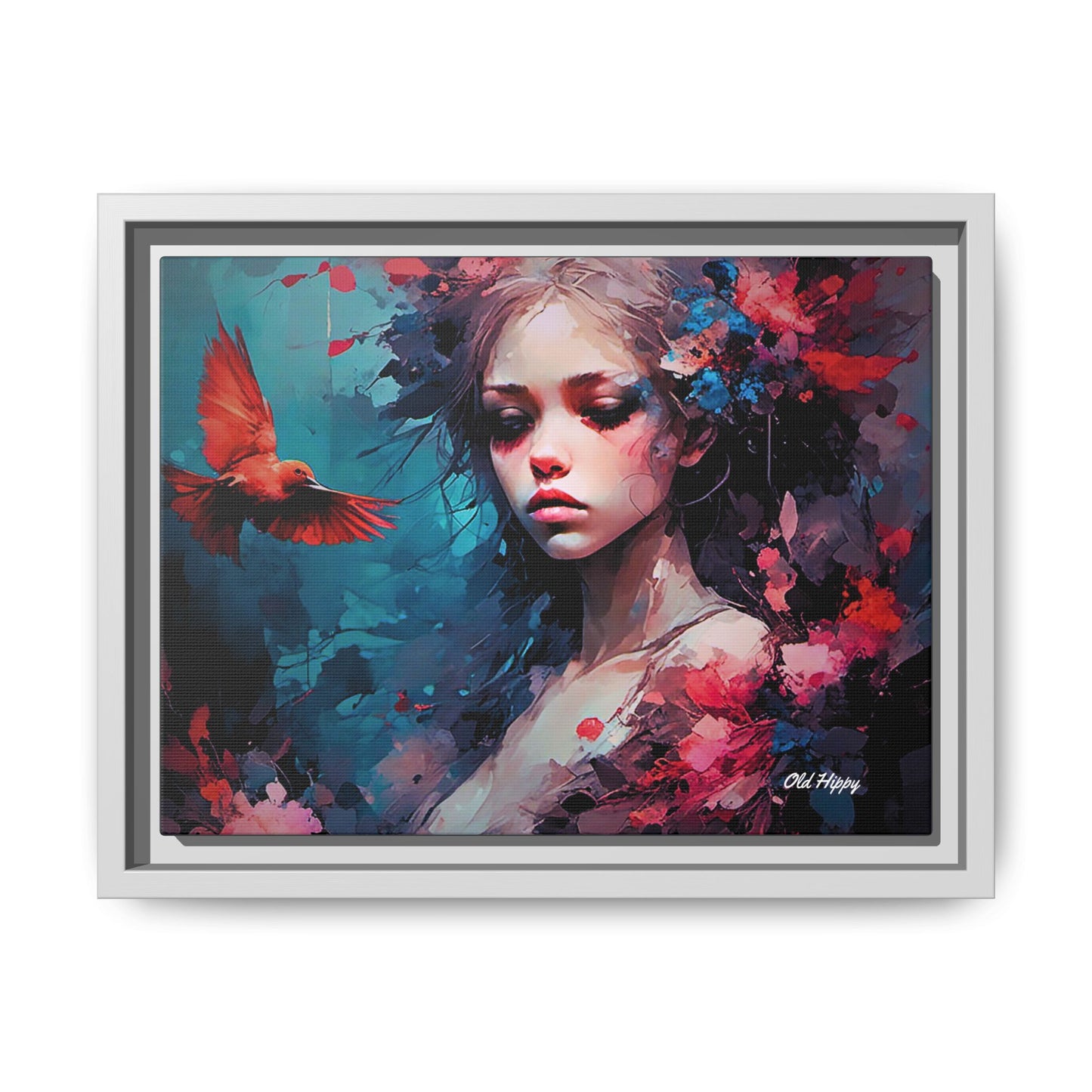 "Where Prayers Become Flight" Framed Canvas Art