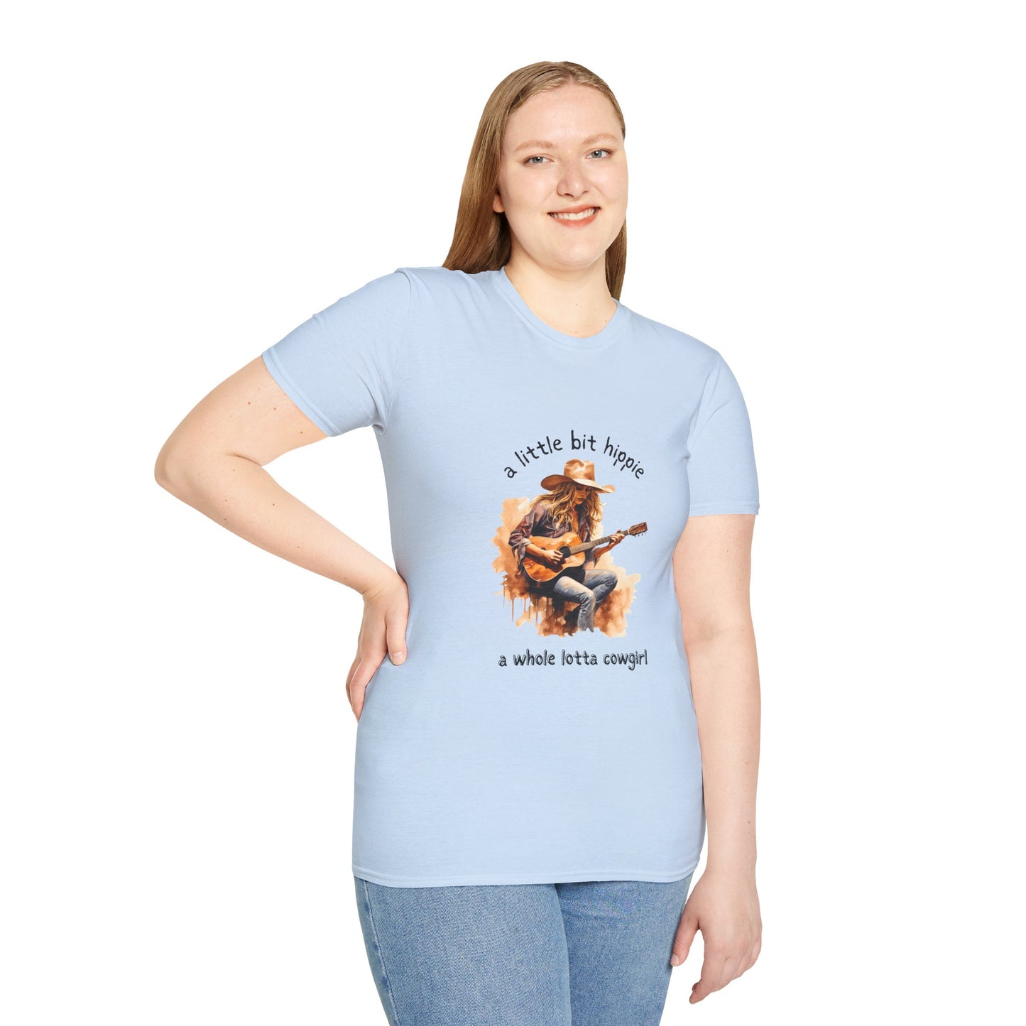 Little Bit Hippie Whole Lotta Cowgirl Softstyle T-Shirt