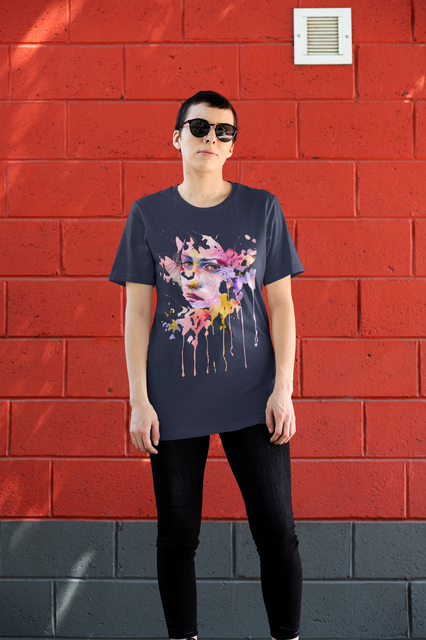 Girl in Color Abstract Tshirt