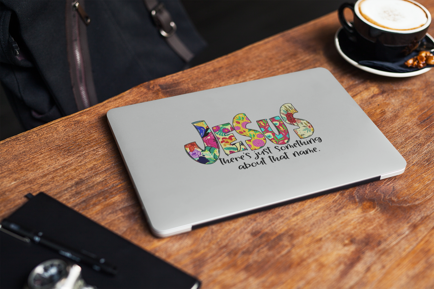 Floral 'Jesus There's Just Something About That Name' Matte MacBook Case