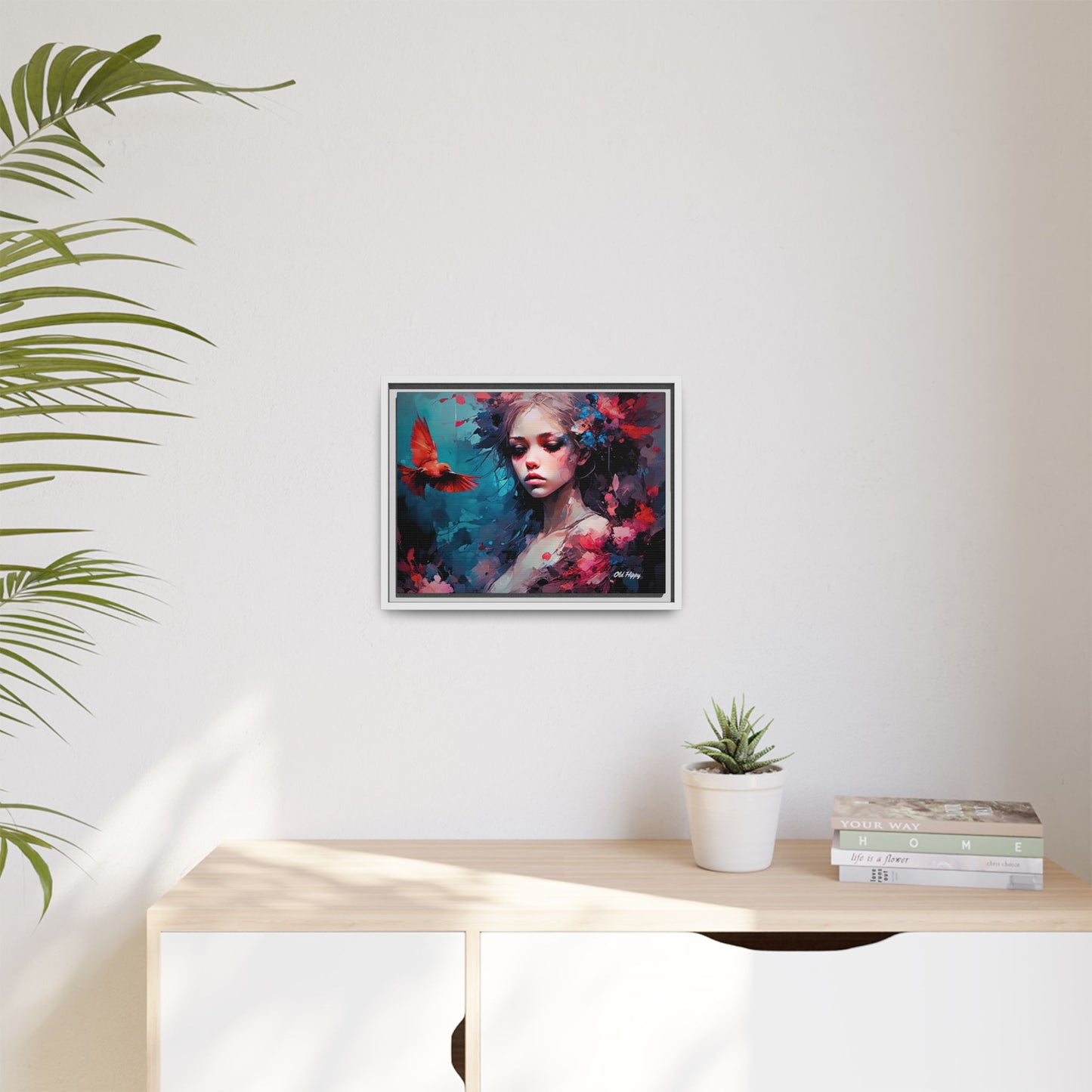 "Where Prayers Become Flight" Framed Canvas Art