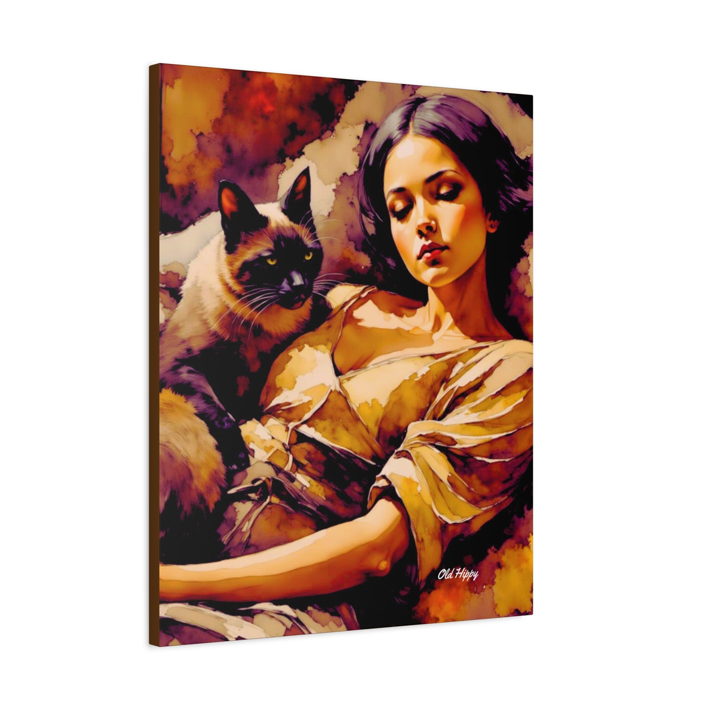 “Whispers in Sepia” – Picasso-Inspired AI Art on Canvas by Old Hippy
