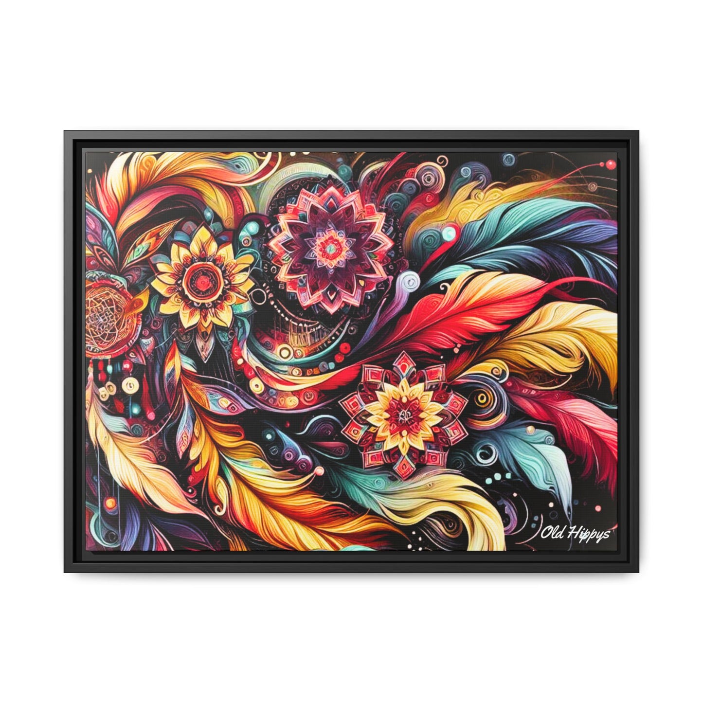 Bohemian Abstract Vision 3 Framed Canvas Wrap