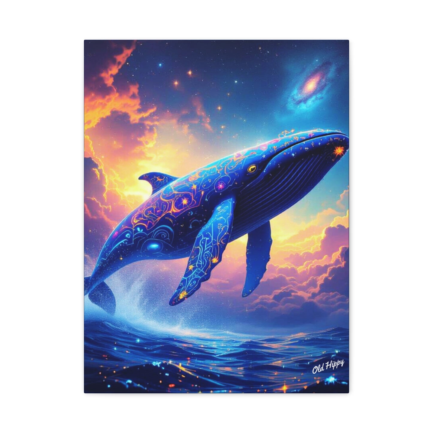 Starlight Leviathan Stretched Canvas AI Art by Old Hippy