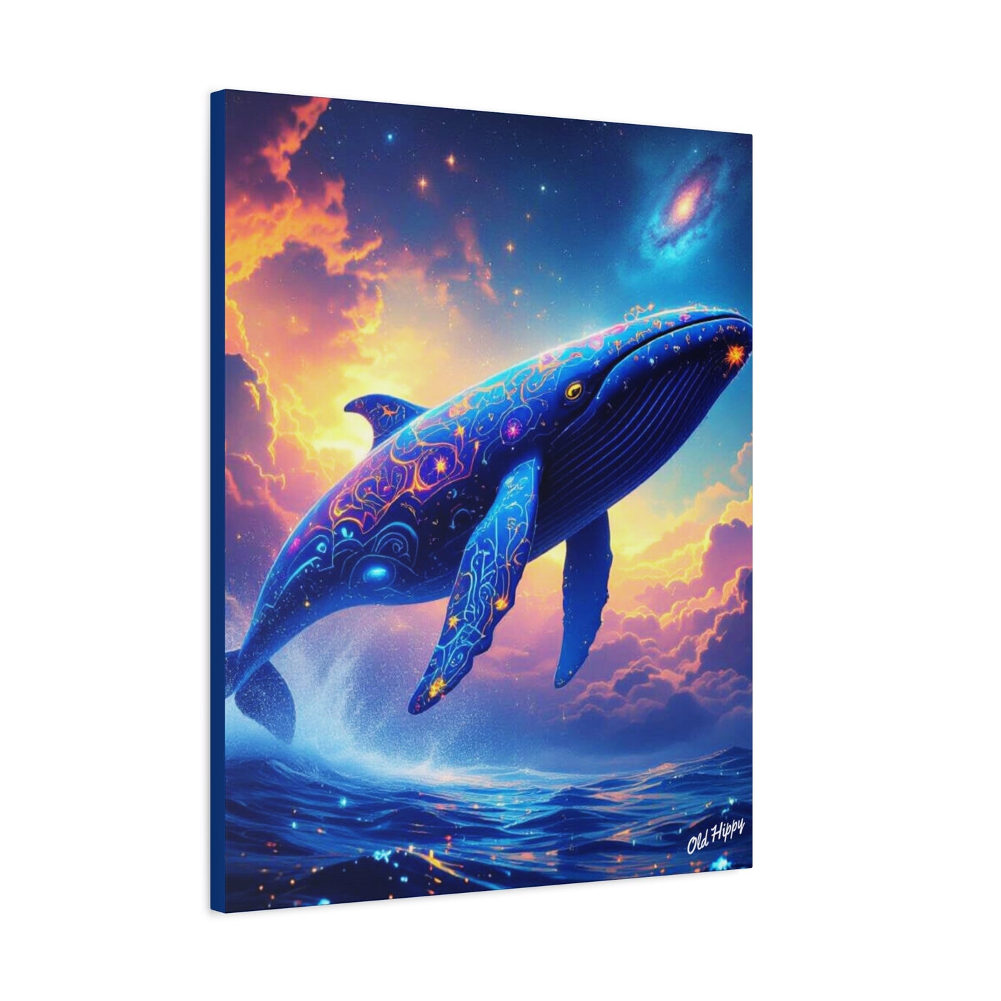 Starlight Leviathan Stretched Canvas AI Art by Old Hippy