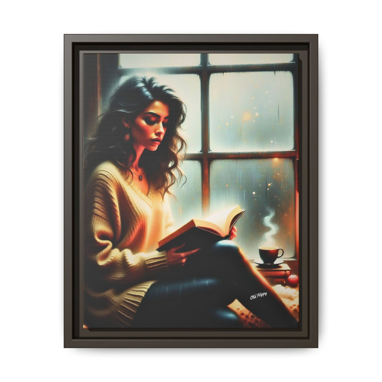 Quiet Moments Wood Framed Canvas by Old Hippy