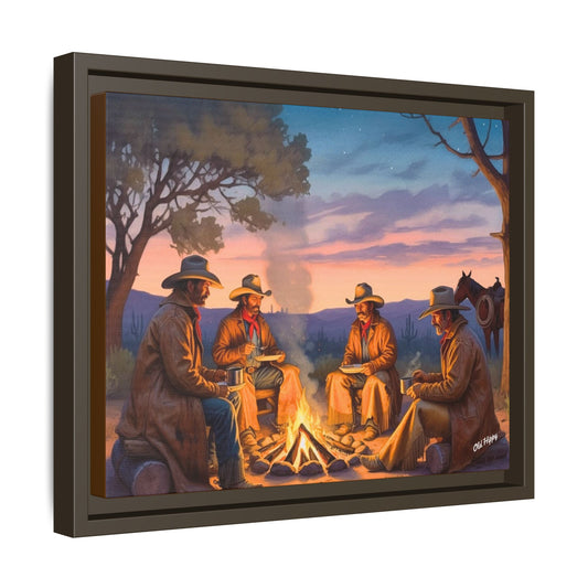 Days End on the Trail1  Wood Framed Canvas
