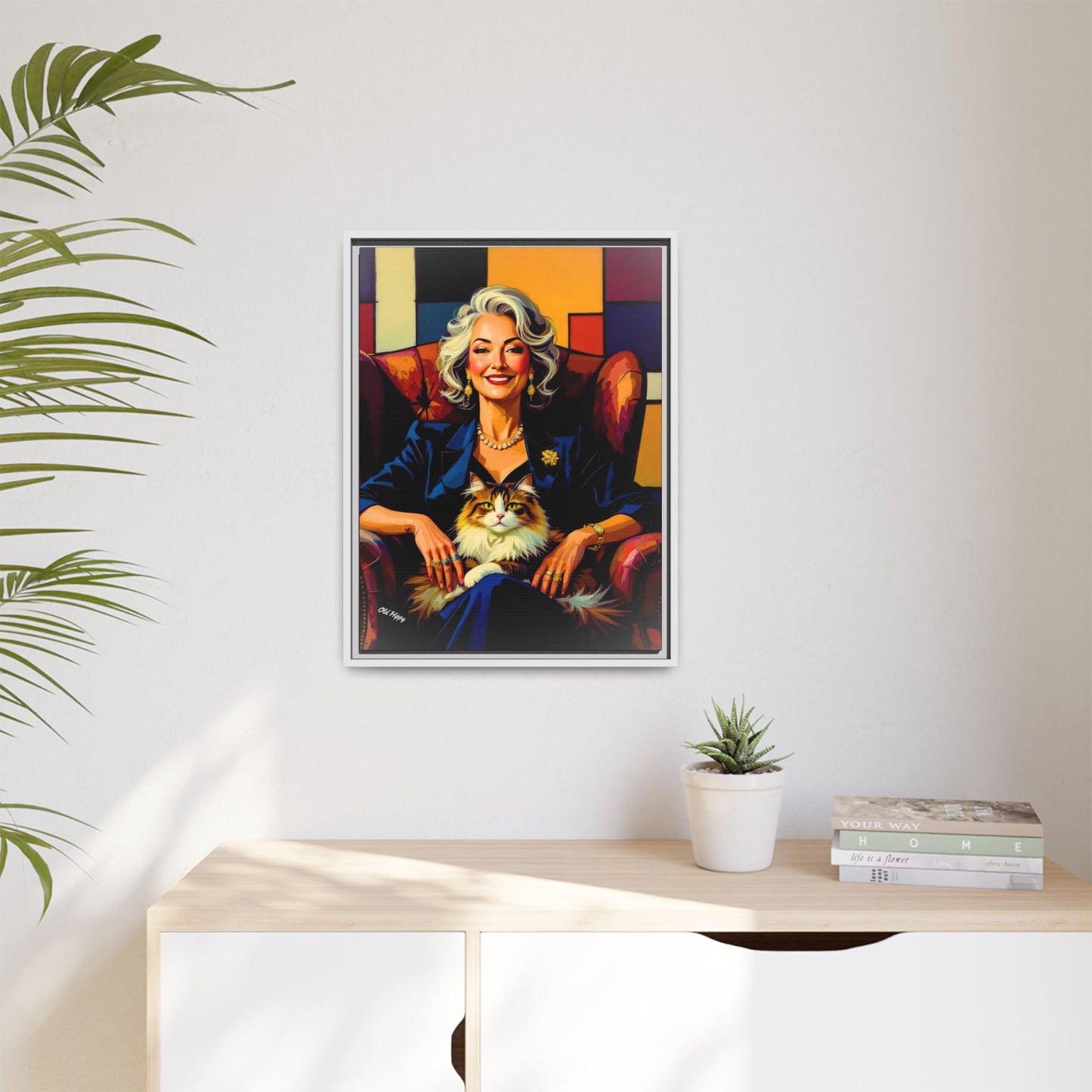 “The Matriarch: Cubist Portrait by Old Hippy