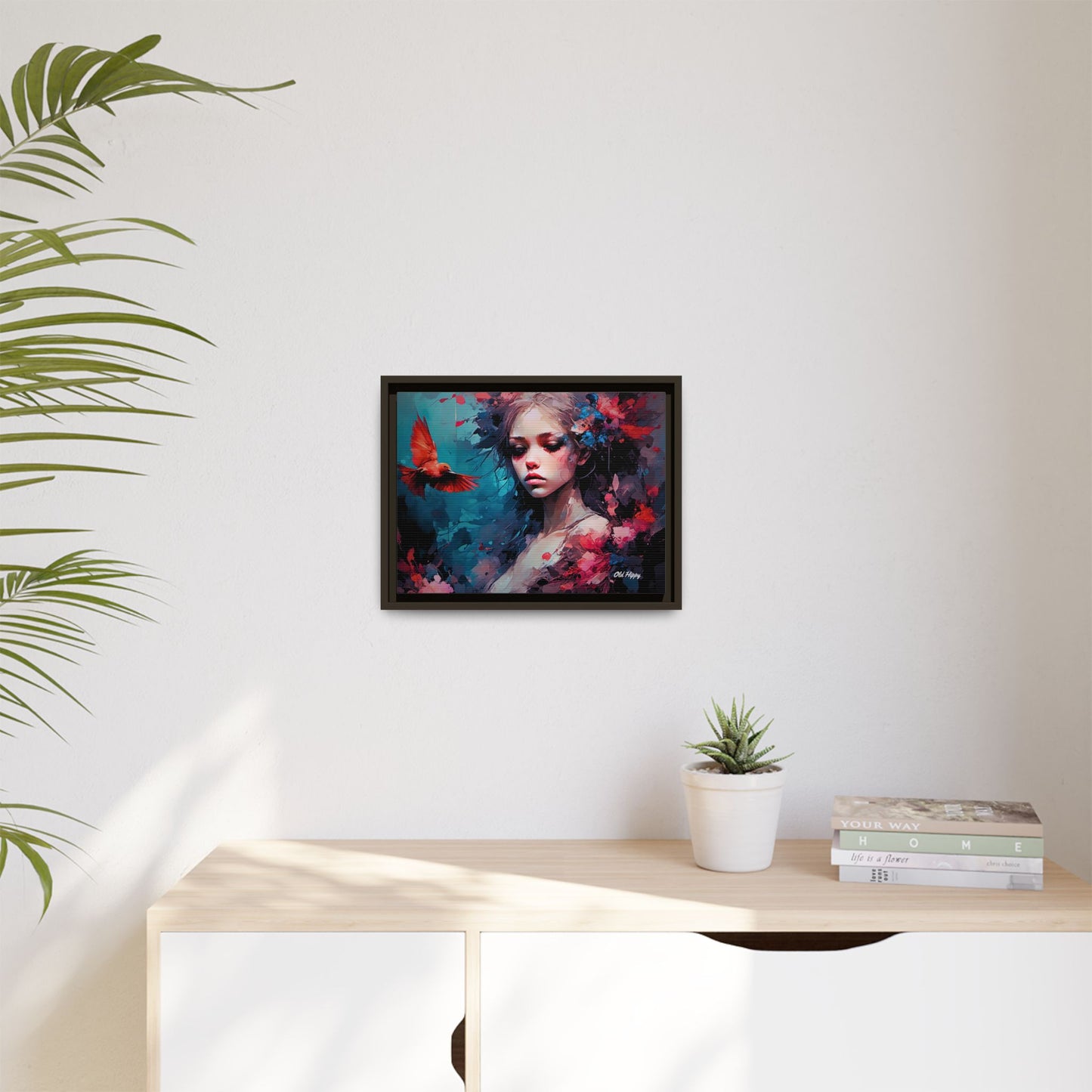"Where Prayers Become Flight" Framed Canvas Art