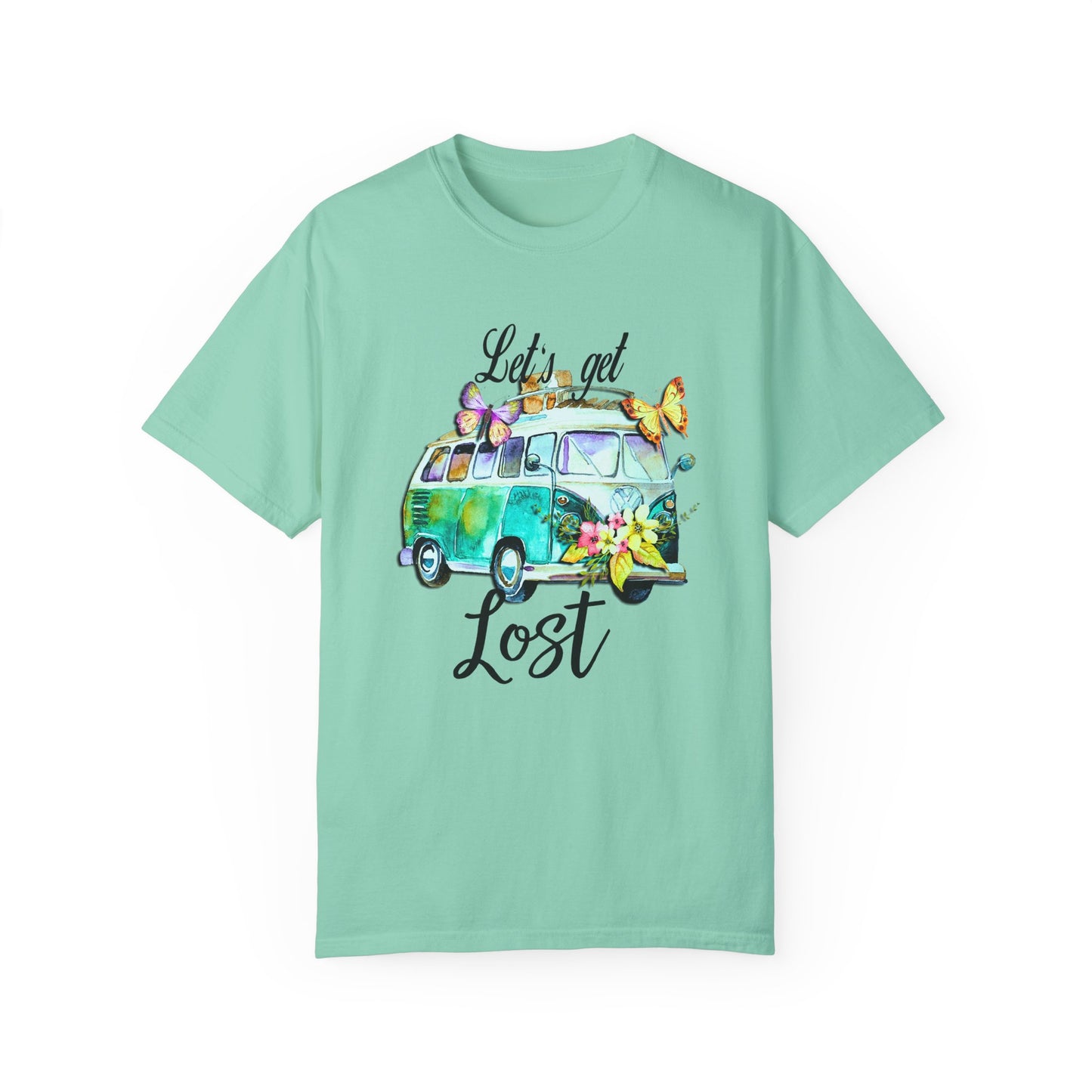 Let's Get Lost Unisex Garment-Dyed T-Shirt - Travel Vibes & Adventure Spirit