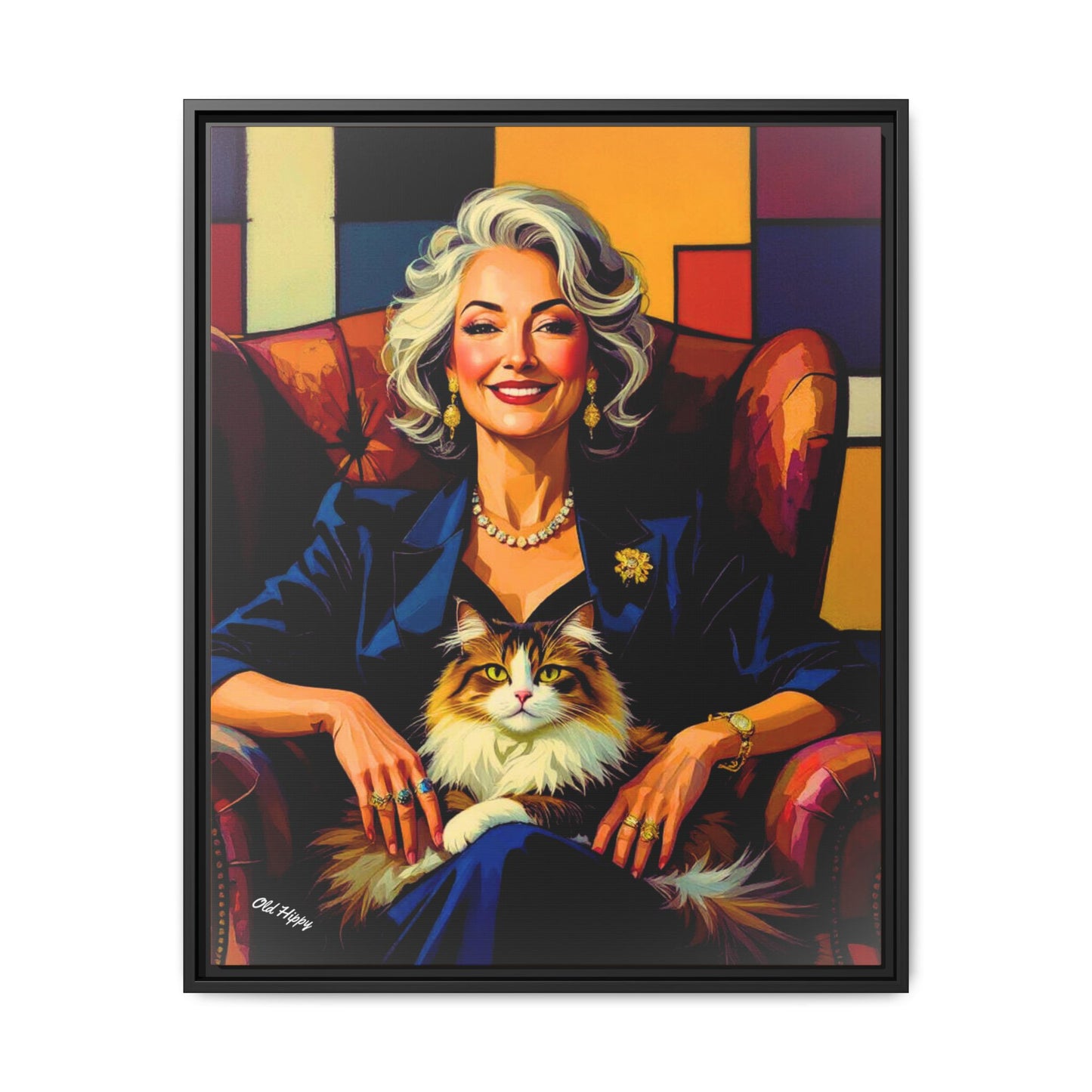 “The Matriarch: Cubist Portrait by Old Hippy