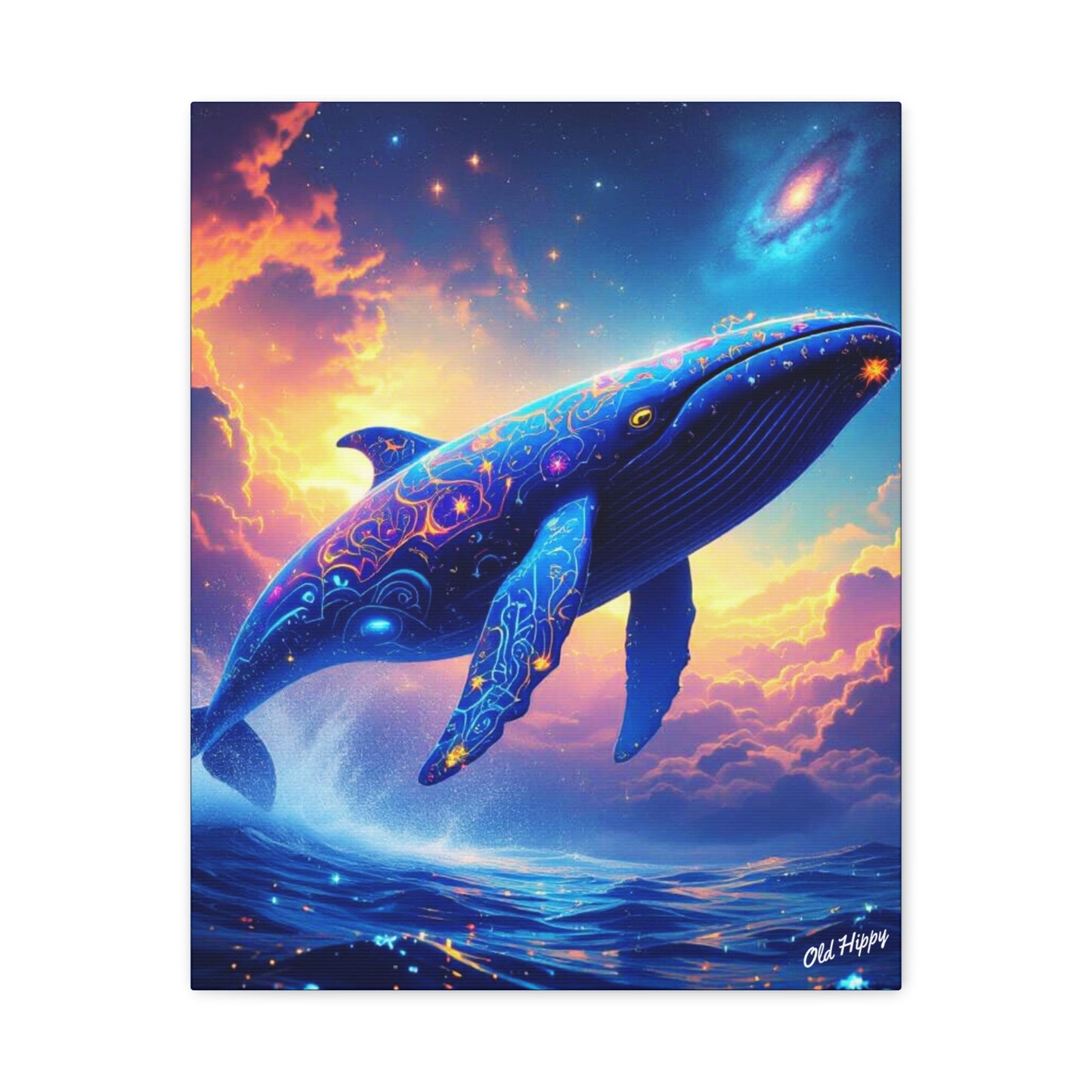 Starlight Leviathan Stretched Canvas AI Art by Old Hippy
