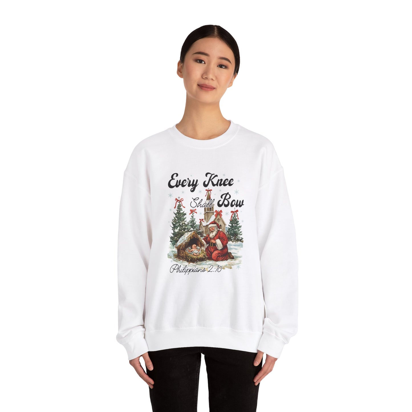 Every Knee Will Bow Philippians 2:10 Unisex Crewneck Sweatshirt