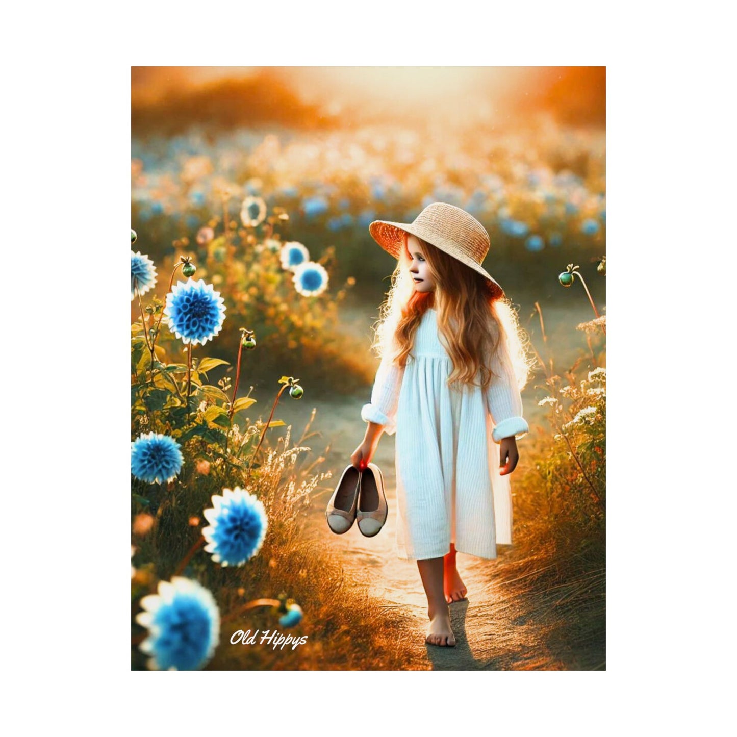 A Girl and Her Thoughts Matte Vertical Poster
