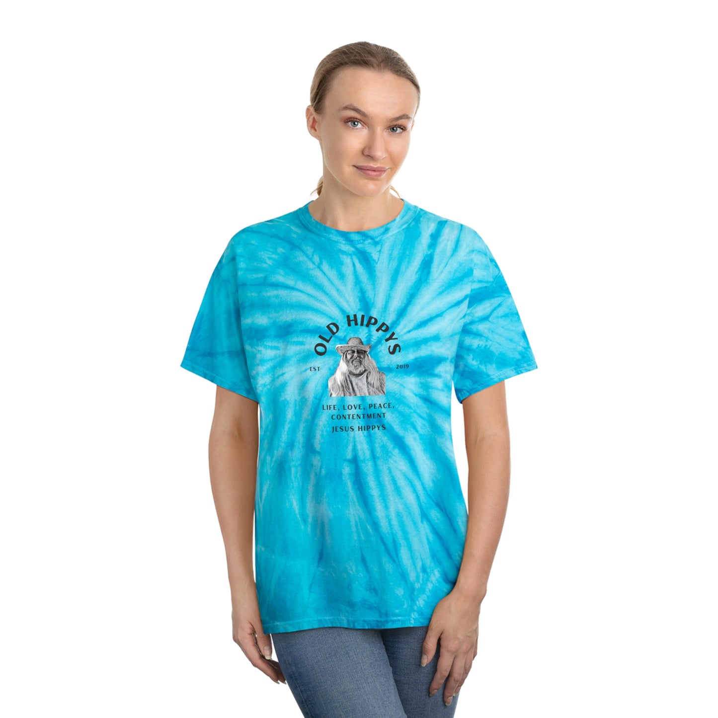 Old Hippys Logo Tie-Dye Tee