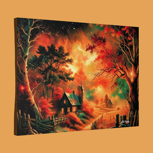 “Rustic Dreams” – Enchanted Country Lane Canvas Art by Old Hippy