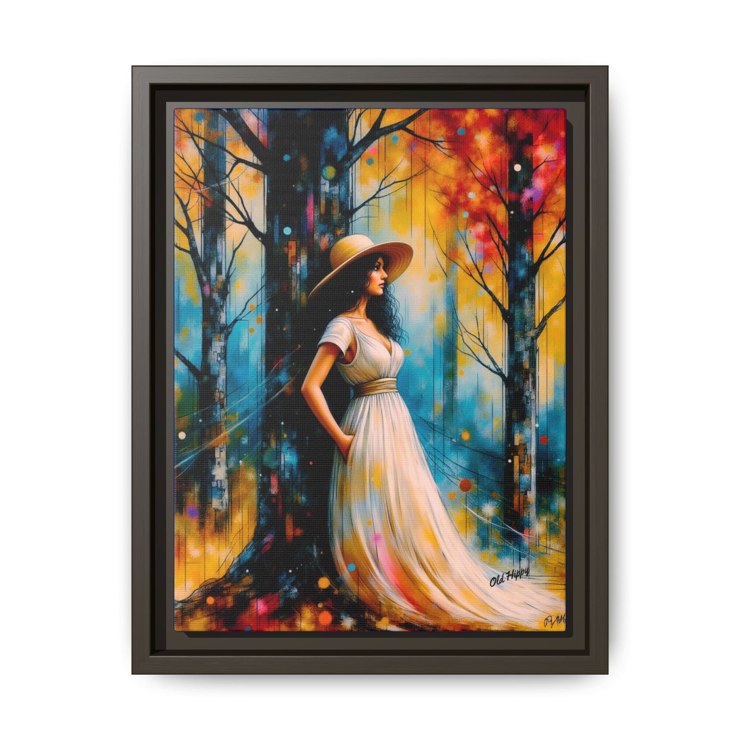 Whispers of Autumn Light Framed Canvas Art