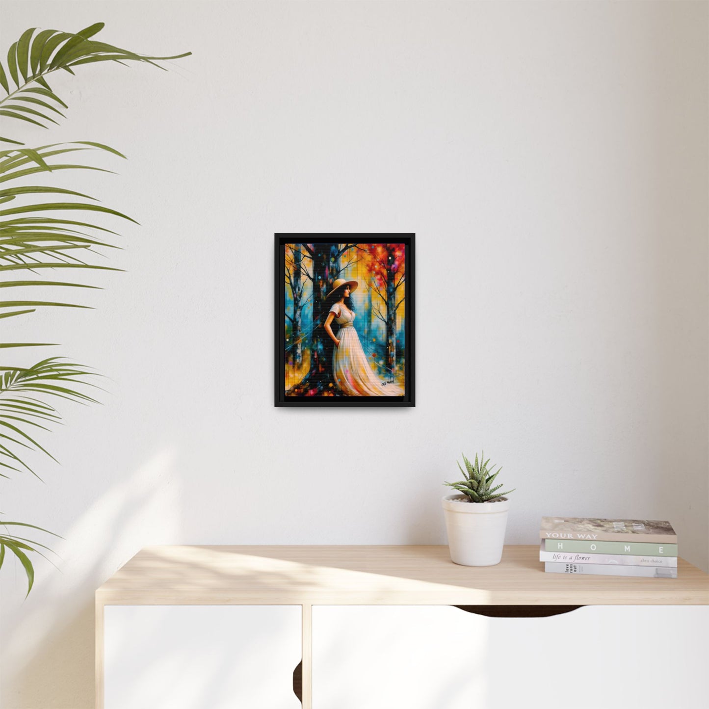 Whispers of Autumn Light Framed Canvas Art