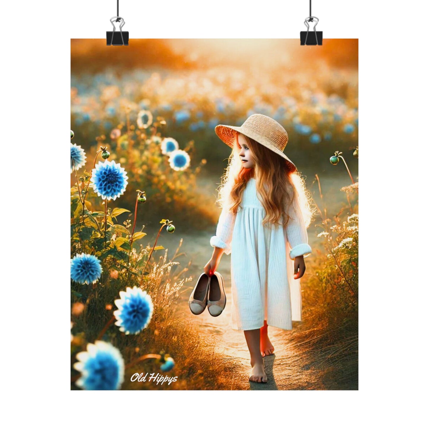 A Girl and Her Thoughts Matte Vertical Poster