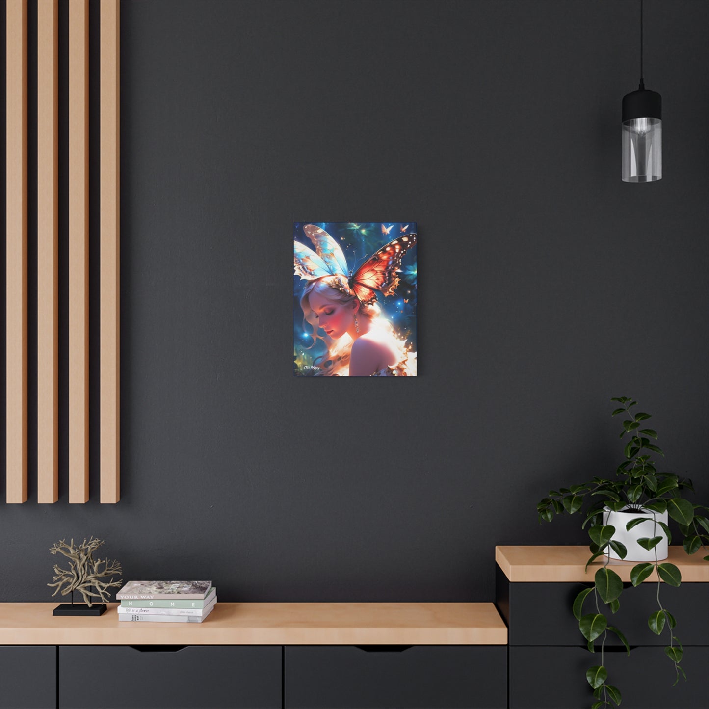 “Butterfly Angel” – Ethereal Fantasy Portrait Canvas