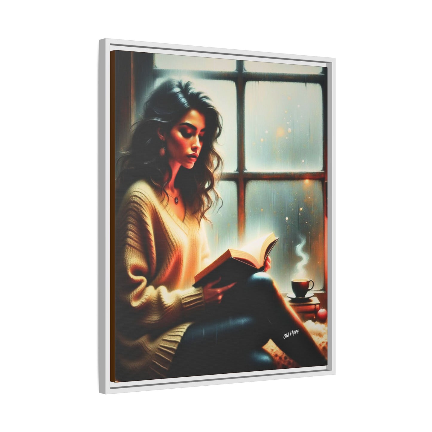 Quiet Moments Wood Framed Canvas by Old Hippy