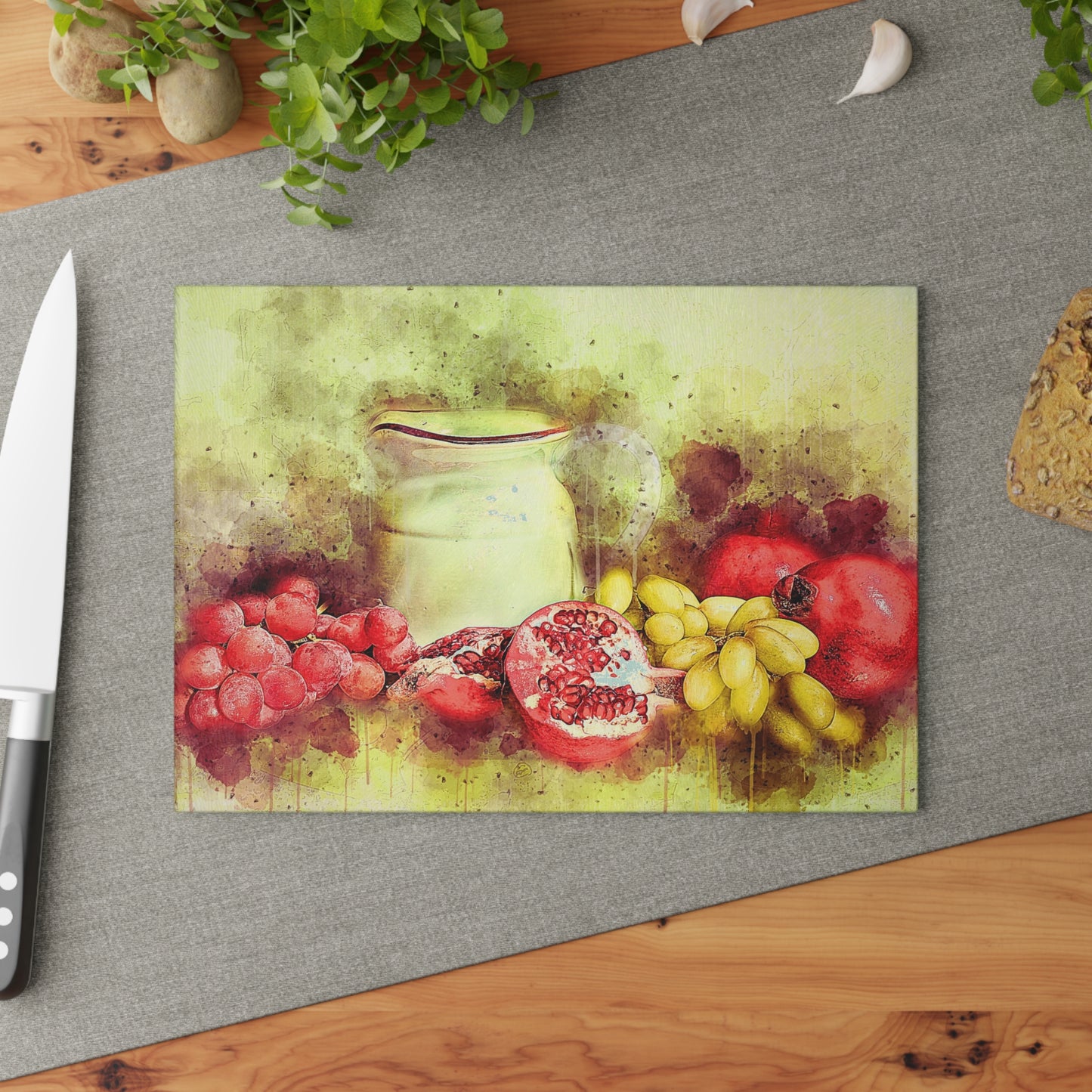 Assorted Fruit Glass Cutting Board