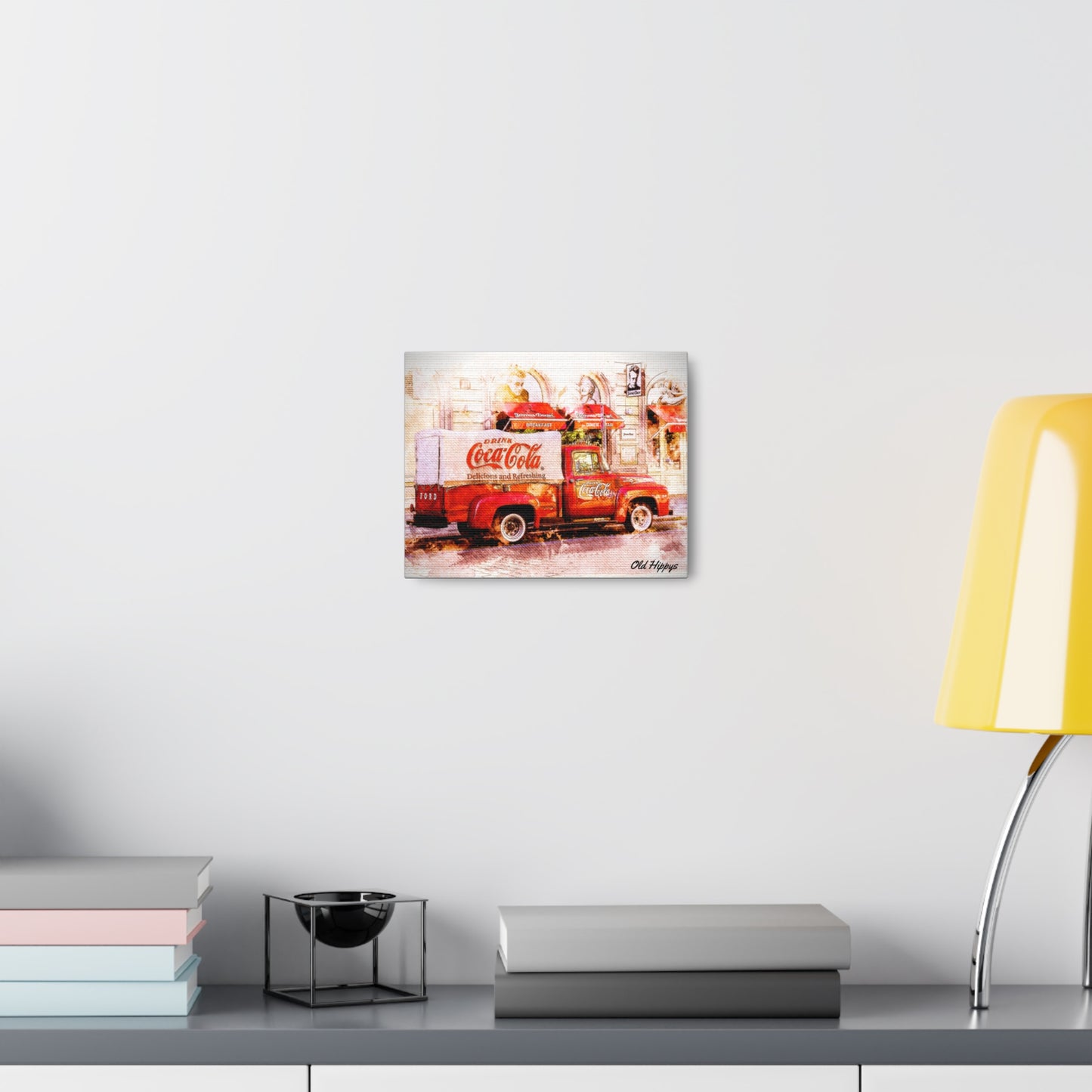 Coca Cola Truck Canvas Wall Art