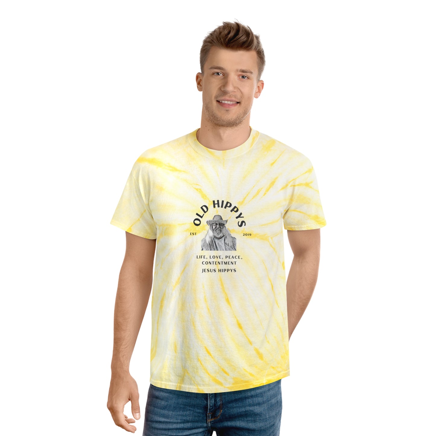 Old Hippys Logo Tie-Dye Tee