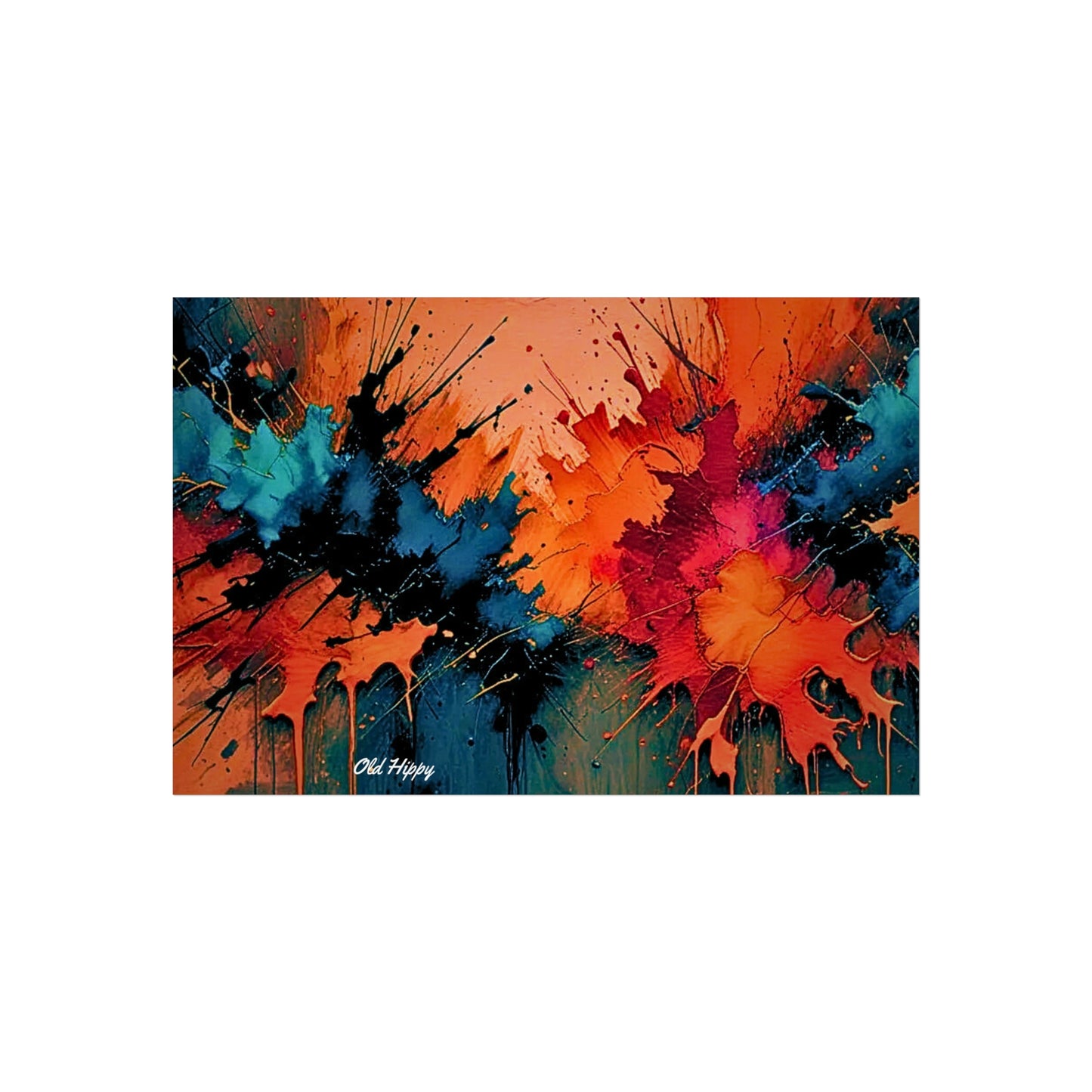 When Love Feels Like Leaving Abstract AI Fine Art Print by Old Hippy