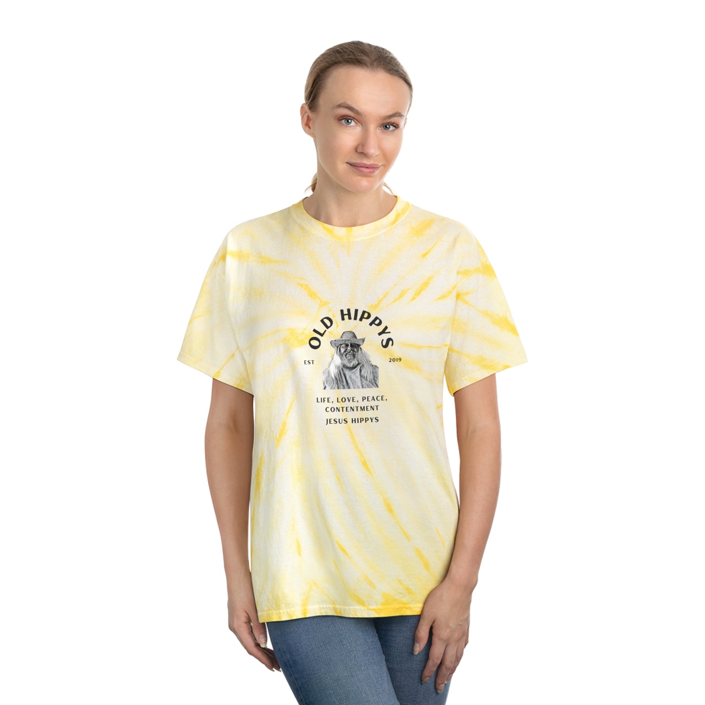 Old Hippys Logo Tie-Dye Tee
