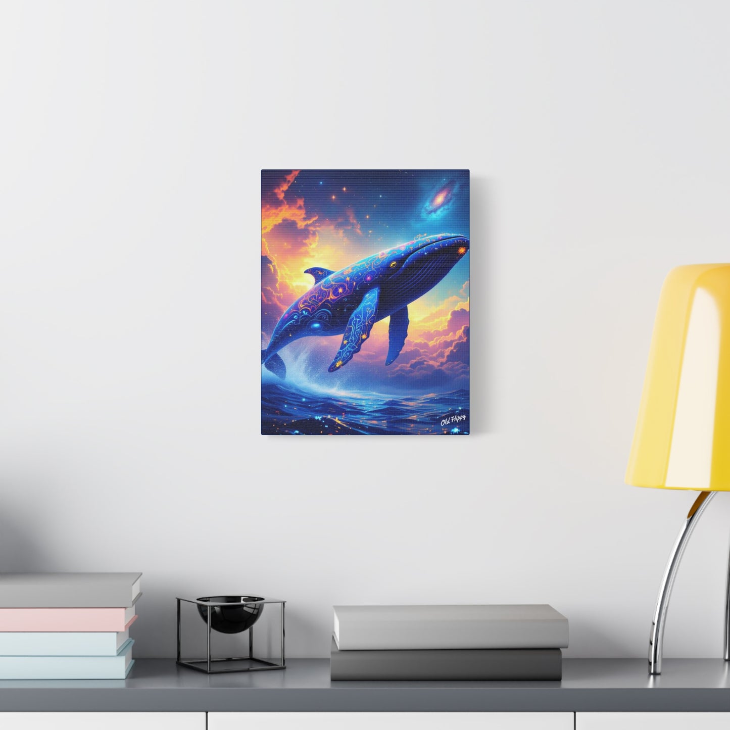 Starlight Leviathan Stretched Canvas AI Art by Old Hippy