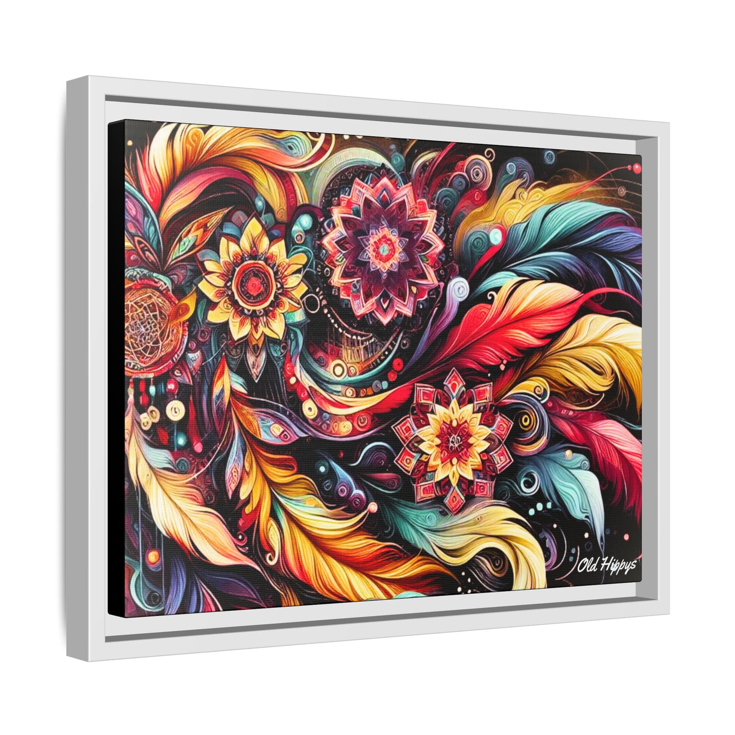 Bohemian Abstract Vision 3 Framed Canvas Wrap
