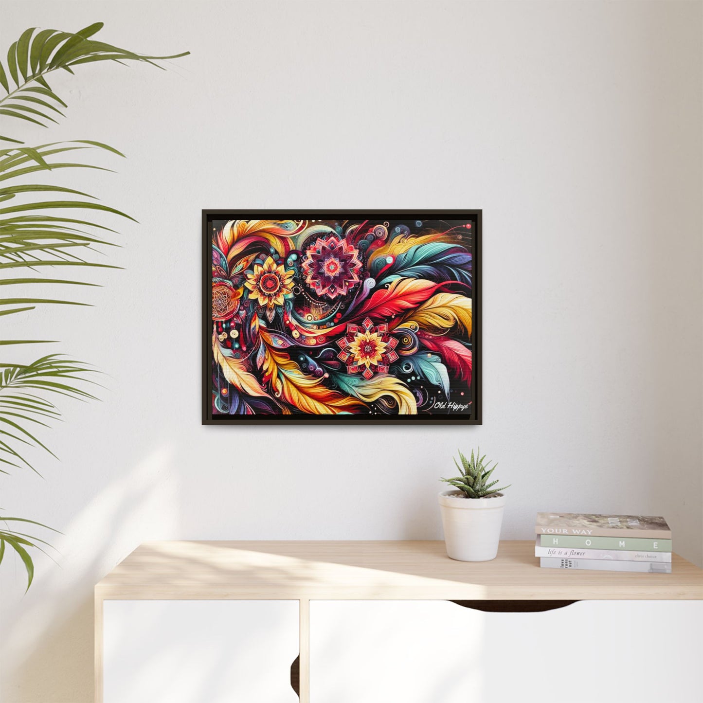 Bohemian Abstract Vision 3 Framed Canvas Wrap