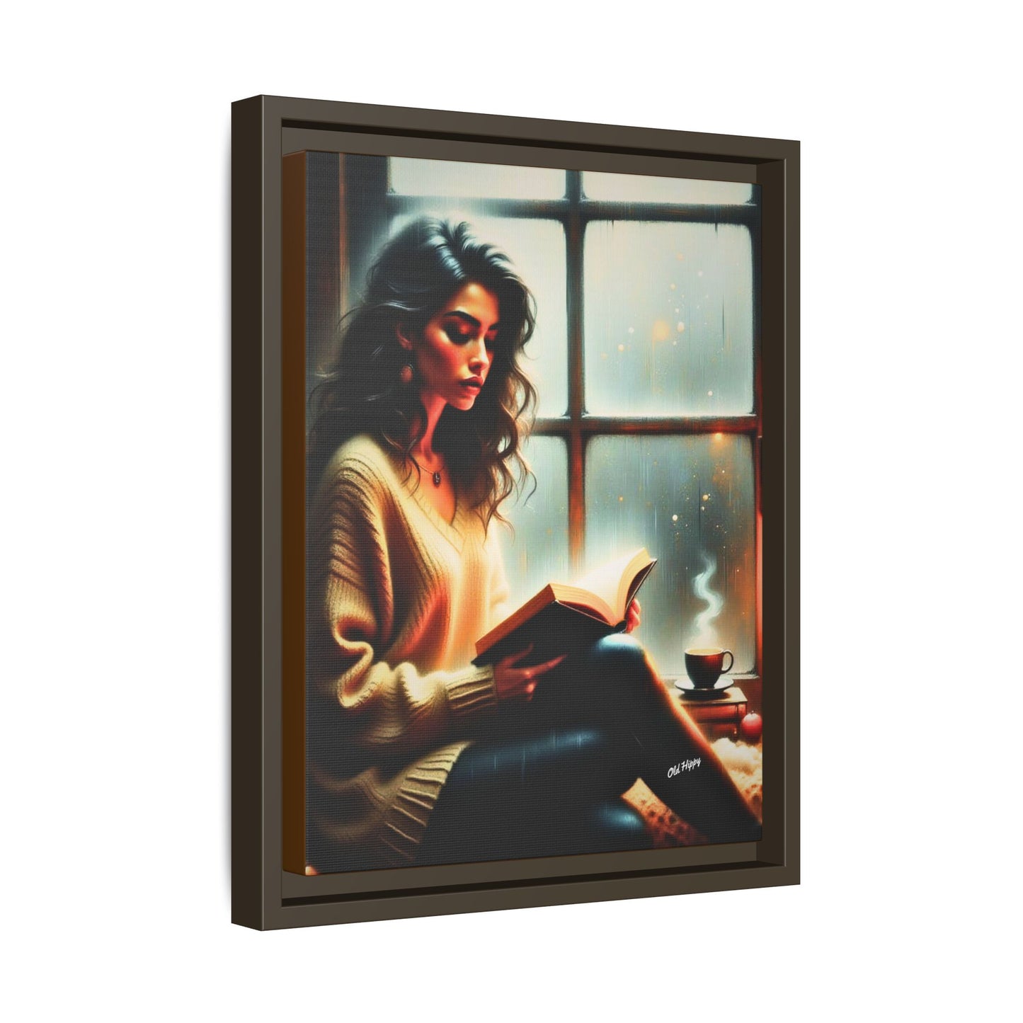 Quiet Moments Wood Framed Canvas by Old Hippy