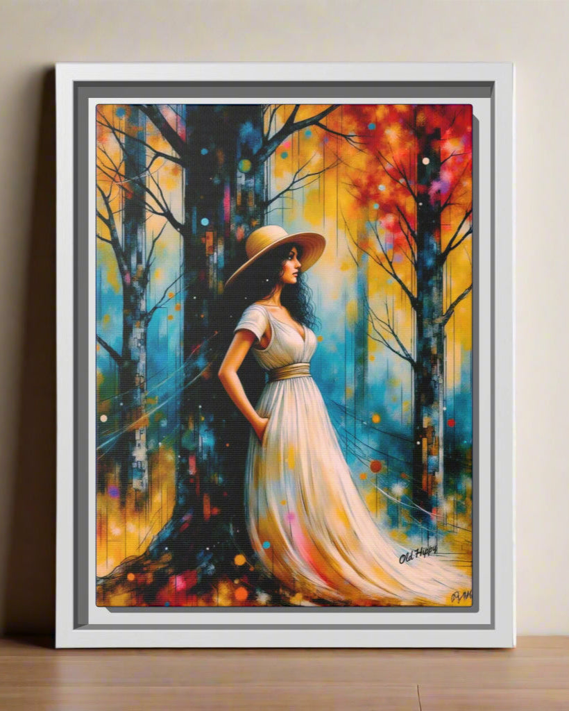 Whispers of Autumn Light Framed Canvas Art