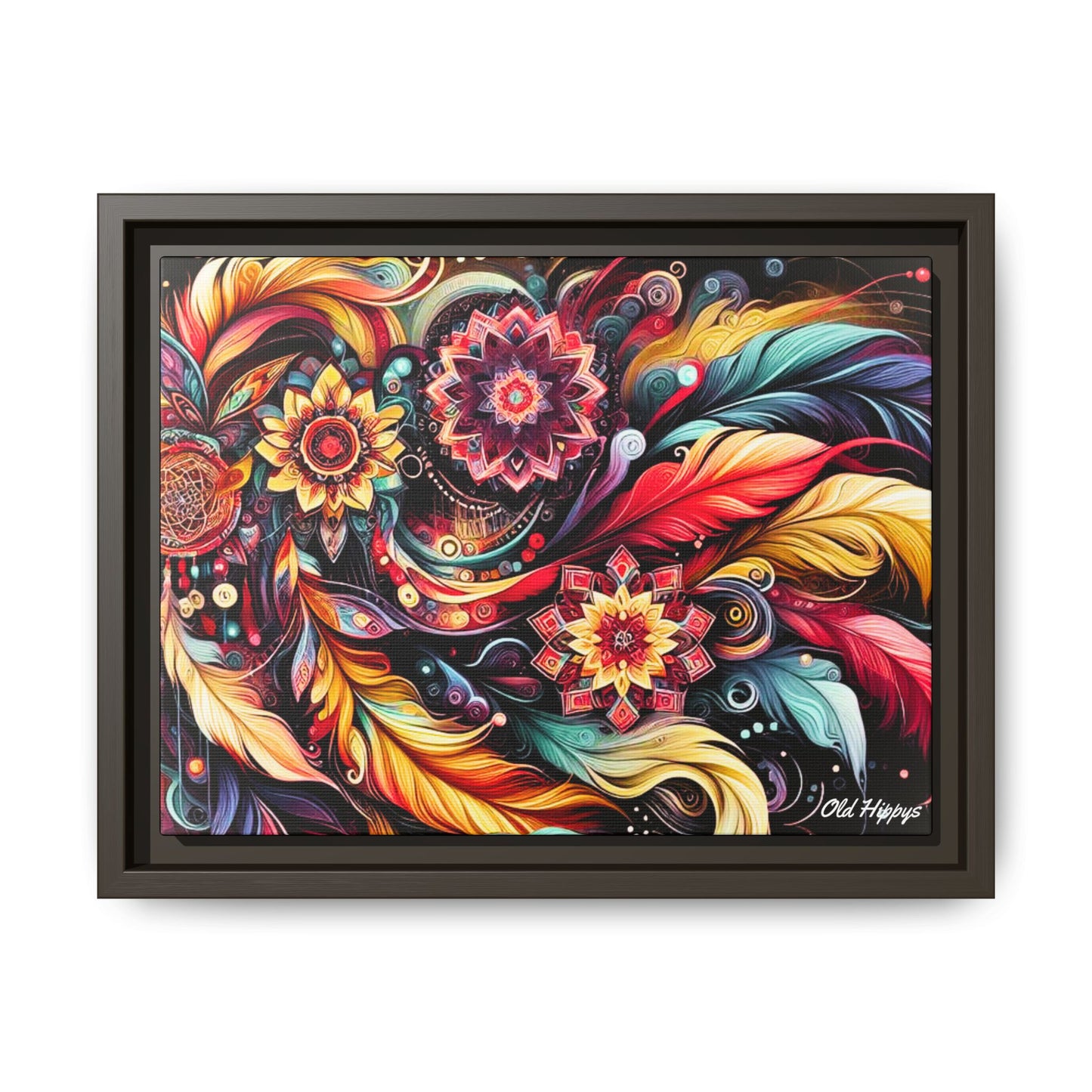 Bohemian Abstract Vision 3 Framed Canvas Wrap